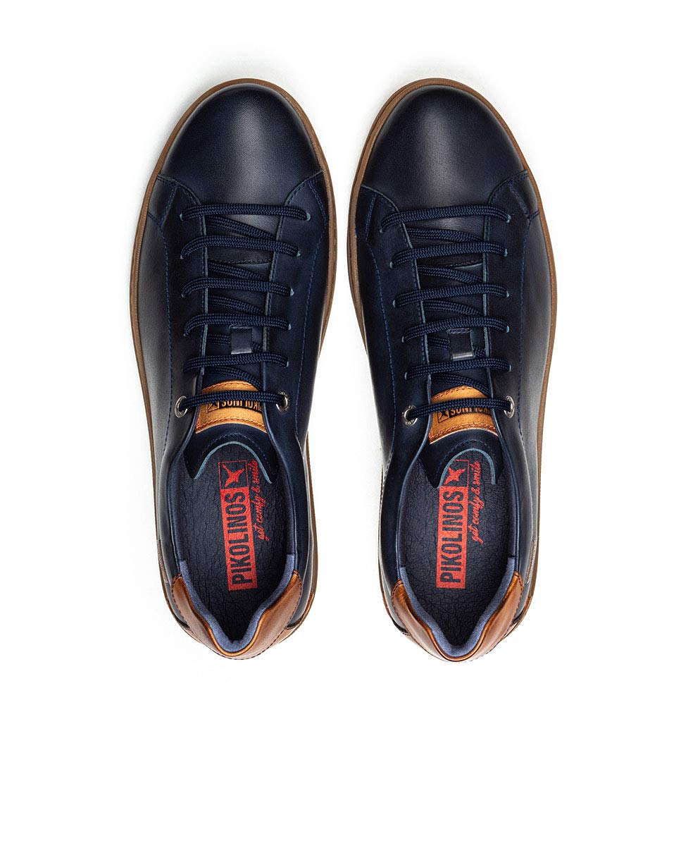 PIKOLINOS Men's Leather Sneakers - Comfortable & Stylish Casual Shoes for Walking, Travel & Everyday Wear