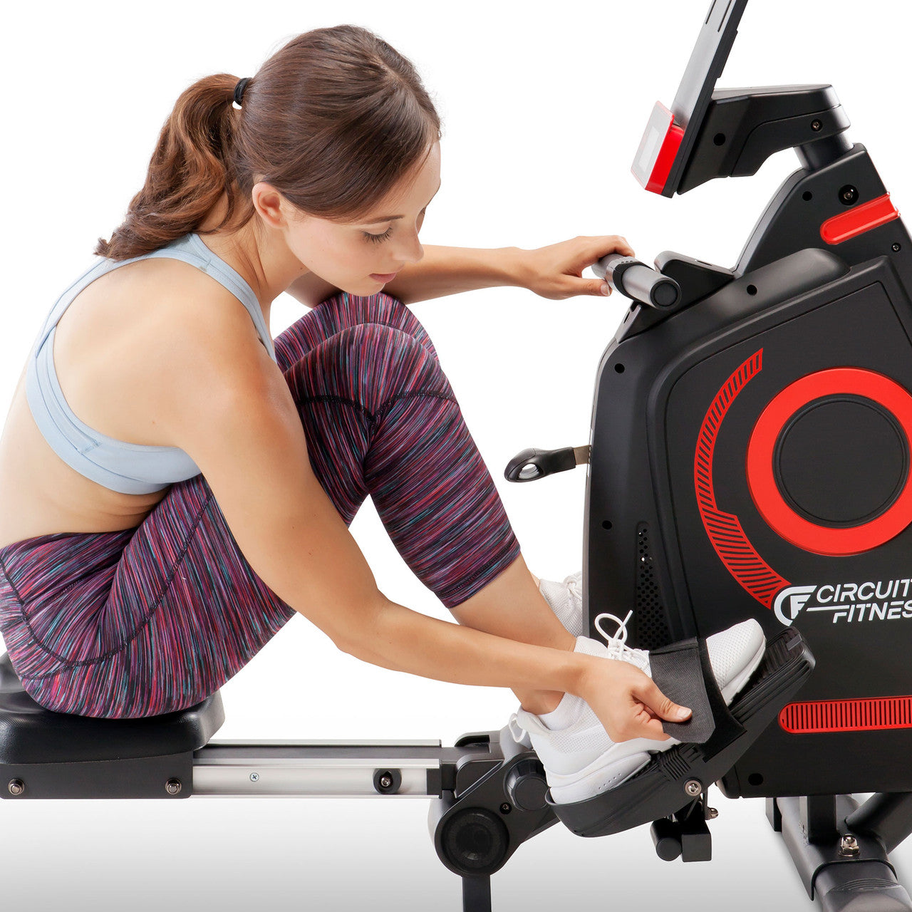 Foldable Rowing Machine with Magnetic Resistance - Adjustable Workout Equipment for Home Gym | Circuit Fitness AMZ 979RW | Perfect for Small Spaces & Full-Body Training