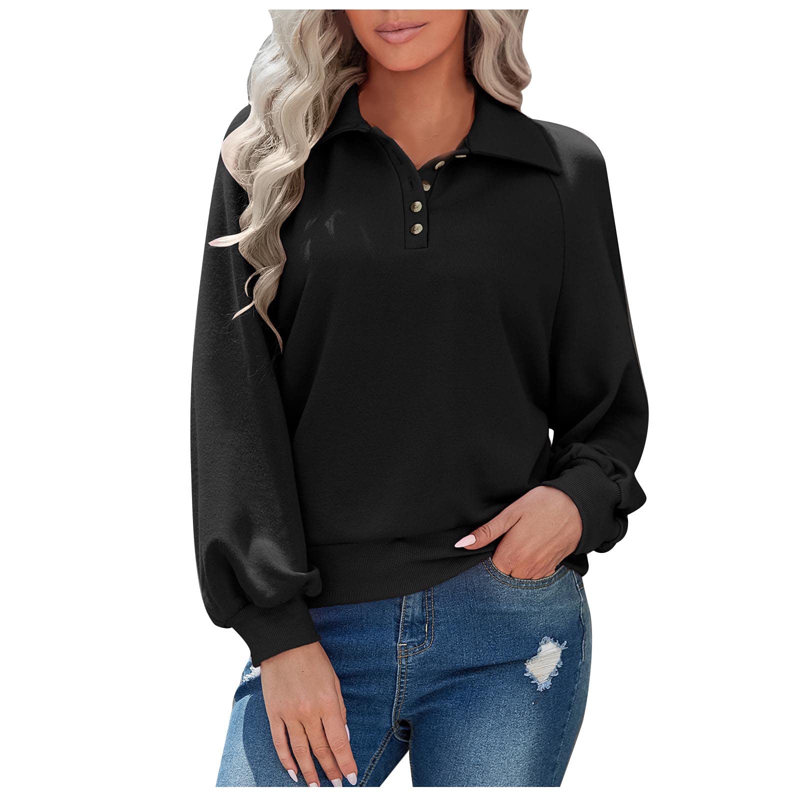 2022 Summer Tops for Women - Basic Long Sleeve Blouse with Turndown Collar | Casual Office Wear & Everyday Outfits