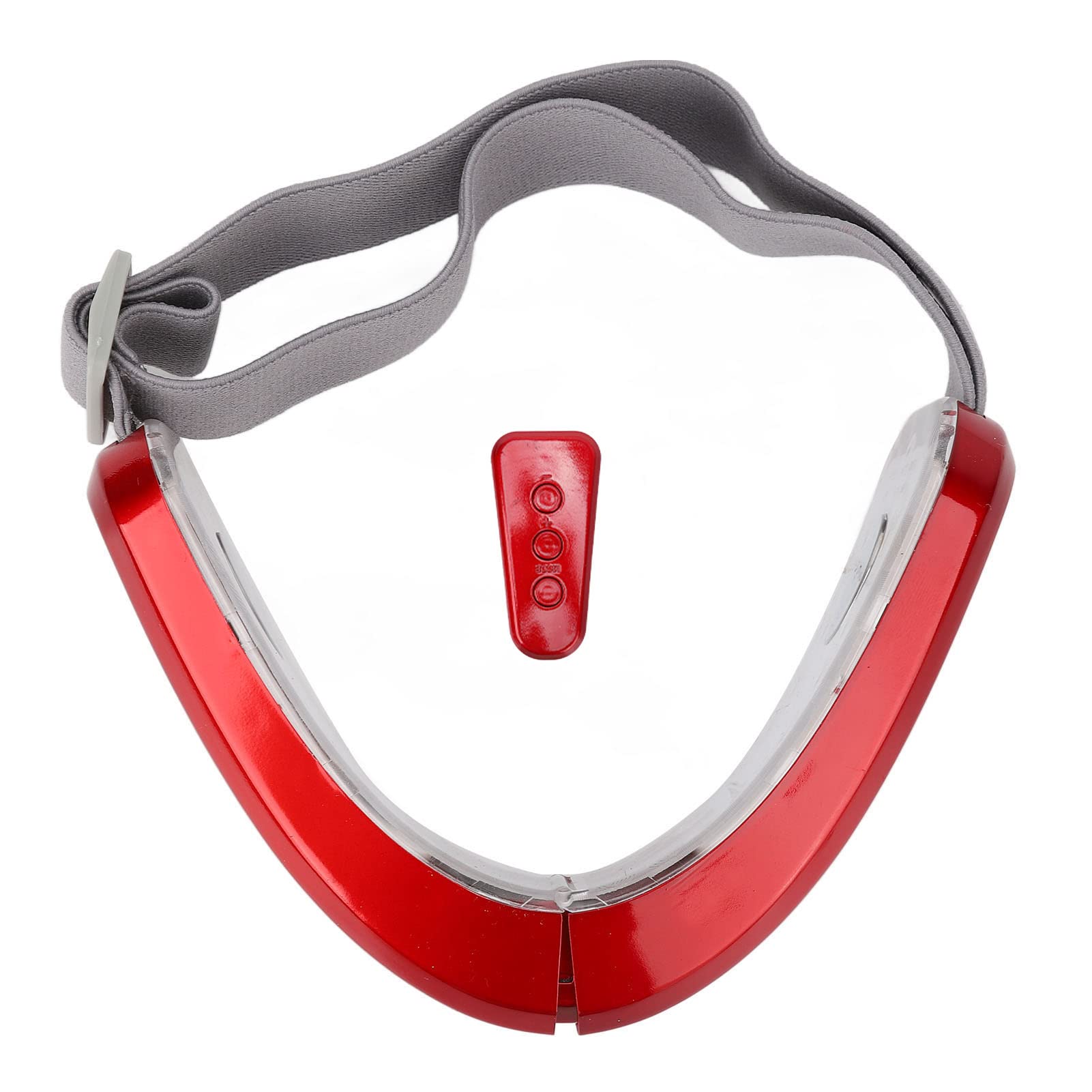 Smart V Face Shaper Massager - Electric Facial Tightening Device for Home Use, Red | Dermatitis Relief & Skin Firming with Remote Control | Perfect for Anti-Aging & Beauty Routine