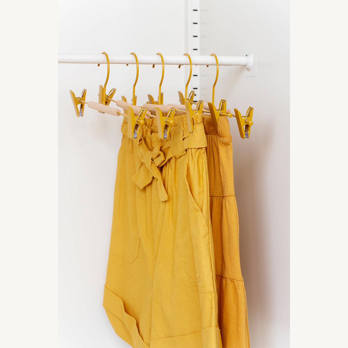 5-Pack Clip Hangers for Pants, Skirts & Scarves - Space Saving Closet Organizer for Home & Travel