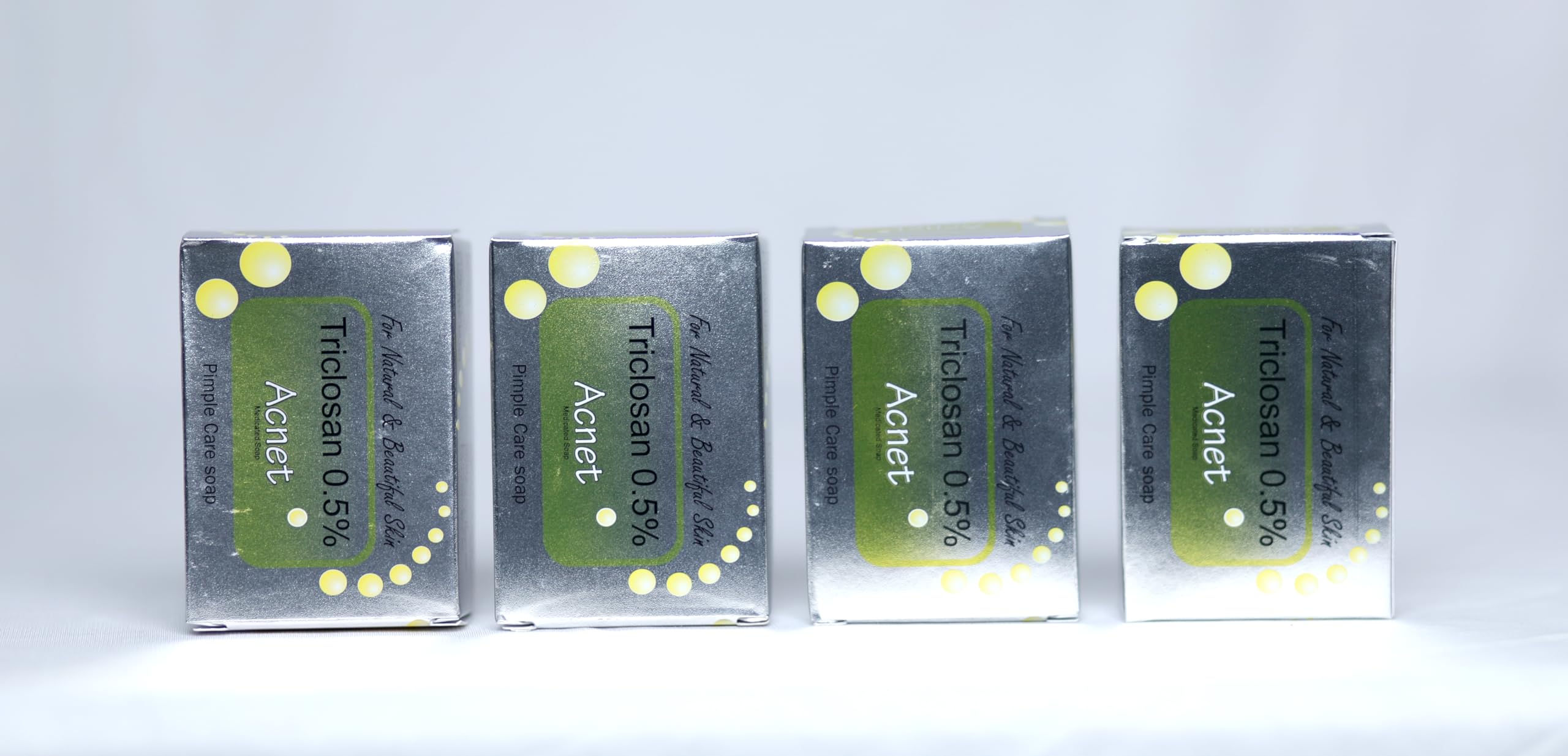 Acnet Soap Pack of 4 - Gentle Acne Treatment Cleansing Bar for Face & Body - Perfect for Teen & Adult Skin Care Routine