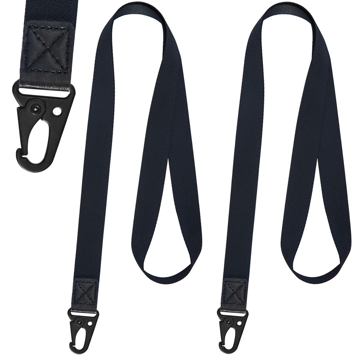 YOUOWO 2 Pack Black Lanyards for Keys & ID Badges - Office Use