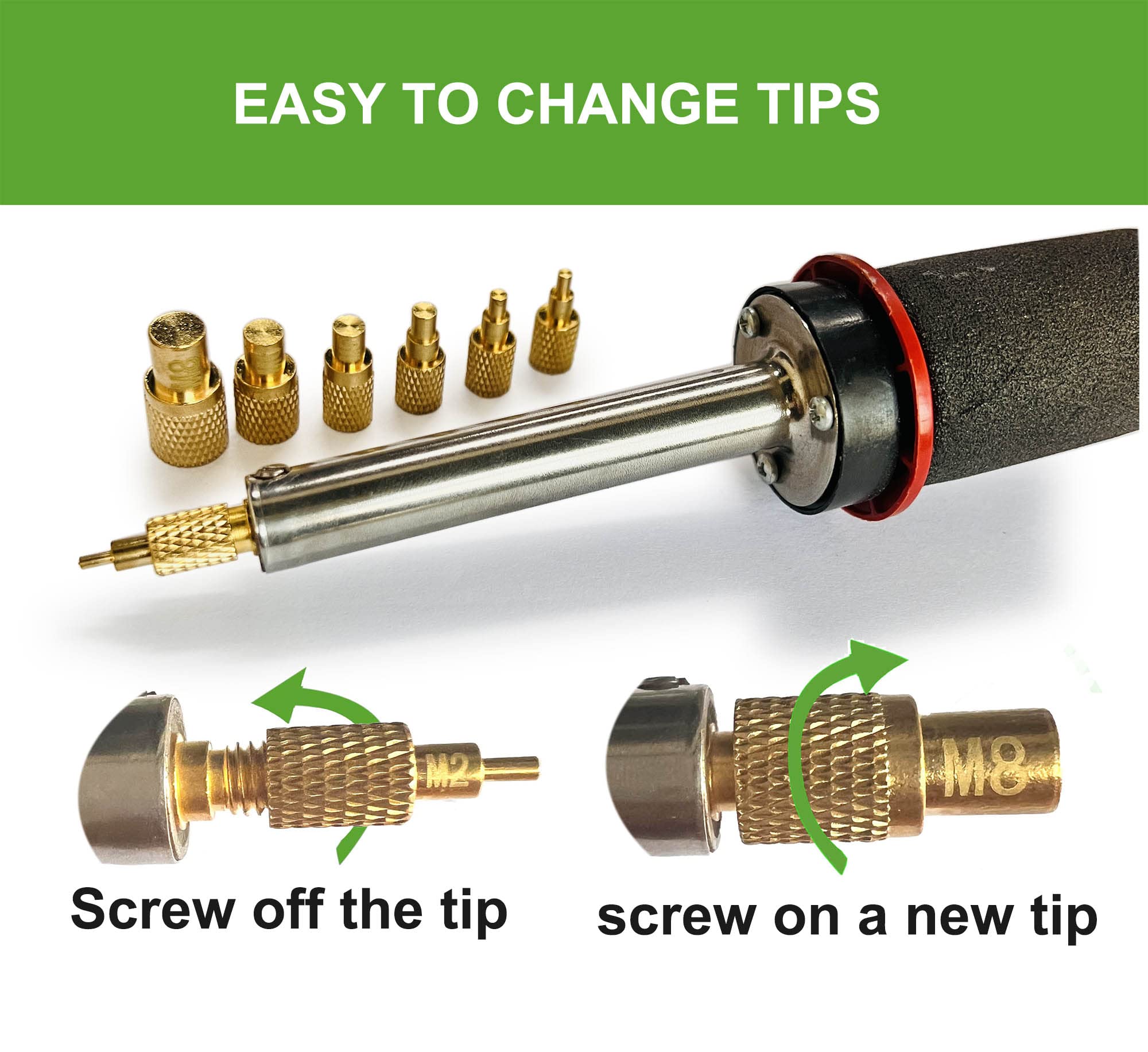 60W Digital Soldering Iron Kit with Adjustable Temperature & 5 Extra Tips - Perfect for Electronics Repair, DIY Projects, and PCB Soldering