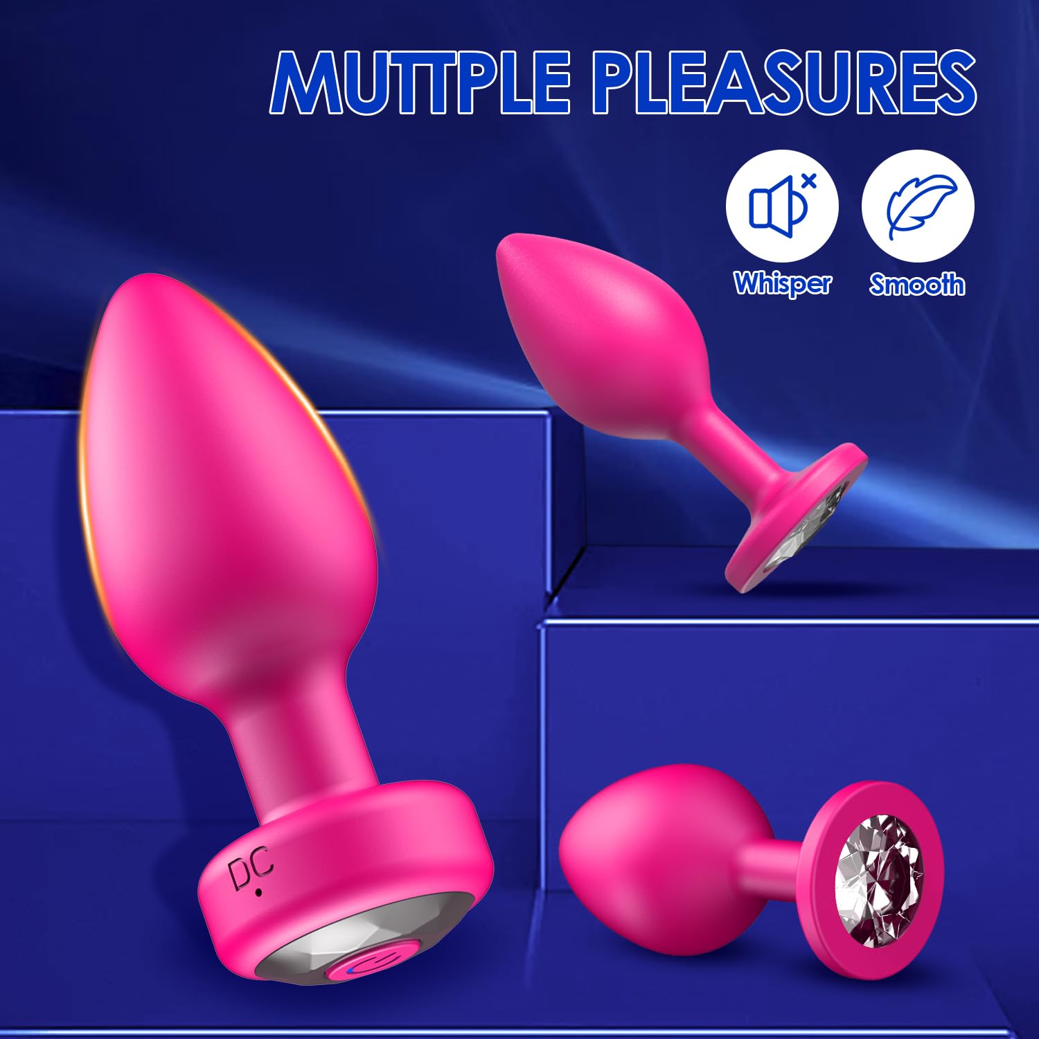 Premium 3PCS Silicone Anal Plug Training Kit with Remote Control - 10-Speed Vibrating Butt Plug & Prostate Massager for Men & Women | Adult Sex Toys for Couples Play, Solo Pleasure & BDSM Exploration (Pink)
