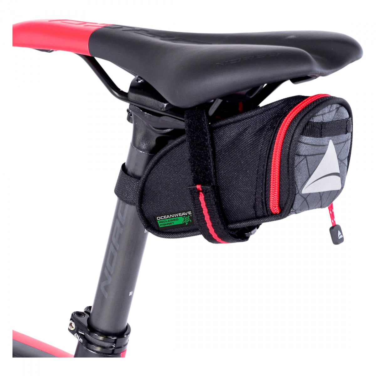 Axiom Seymour Oceanweave Wedge 0.5 Saddle Bag - Water Resistant Black Bike Pack for Cycling, Commuting & Outdoor Adventures