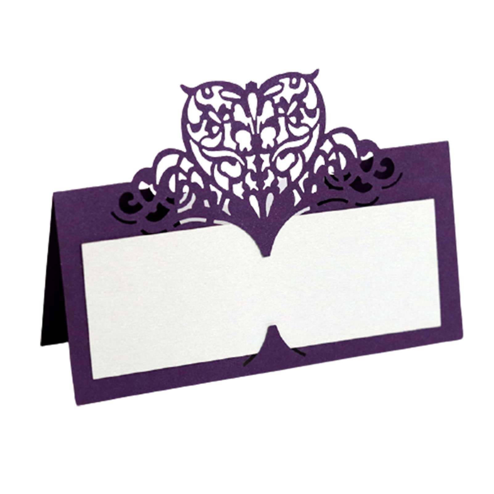 YURASIKU 50/100 Pcs Laser Cut Love Table Name Cards - Elegant Wedding Banquet, Birthday Party Place Cards with Romantic Design | Perfect for Table Setting, Bridal Shower, Anniversary & Special Event Decorations