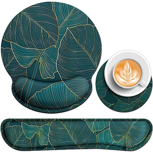 Golden Green Palm Leaves