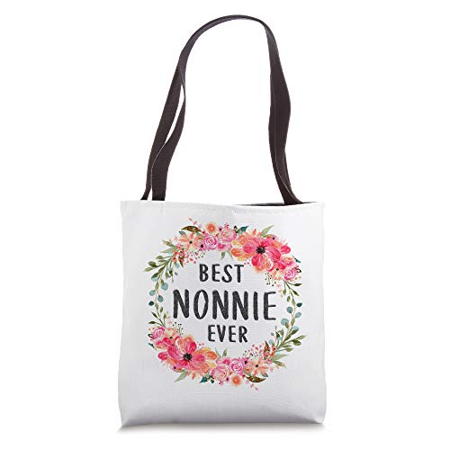 Best Nonnie Ever Tote Bags - Premium Canvas Tote for Women, Perfect Gift for Mom & Grandma - Ideal for Shopping, Beach Trips & Daily Use