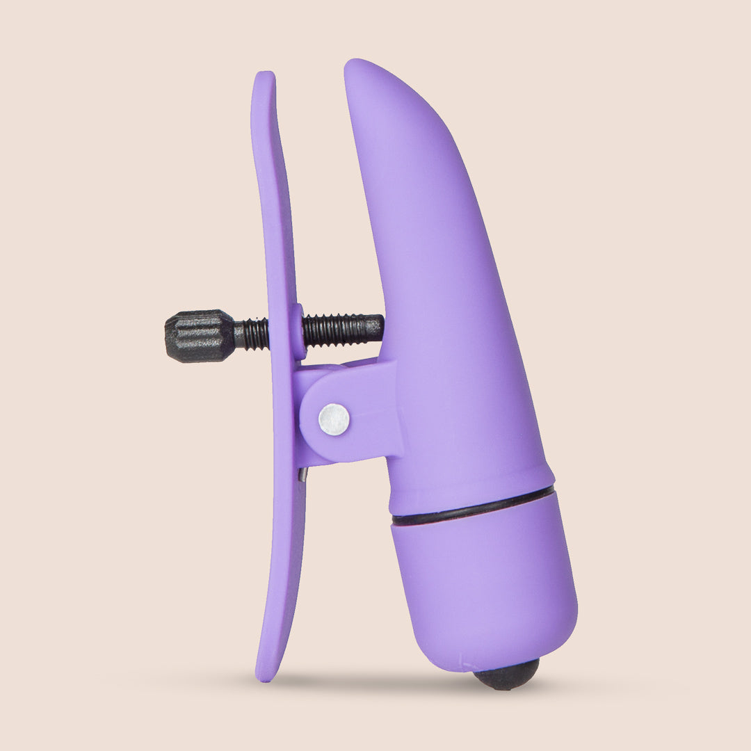 Nipple Play® Nipplettes® Vibrating Nipple Clamps - Adjustable & Rechargeable for Sensual Play, Couples Intimacy & BDSM Exploration
