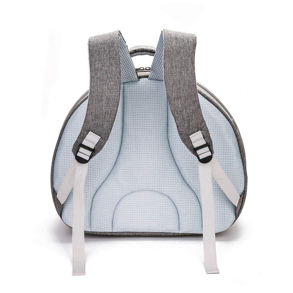 Double Shoulder Cat Carrier Backpack - Breathable Portable Pet Travel Bag for Small Dogs & Cats, Space Capsule Design with Shoulder Straps, Silver - Perfect for Outdoor Adventures, Vet Visits & Air Travel