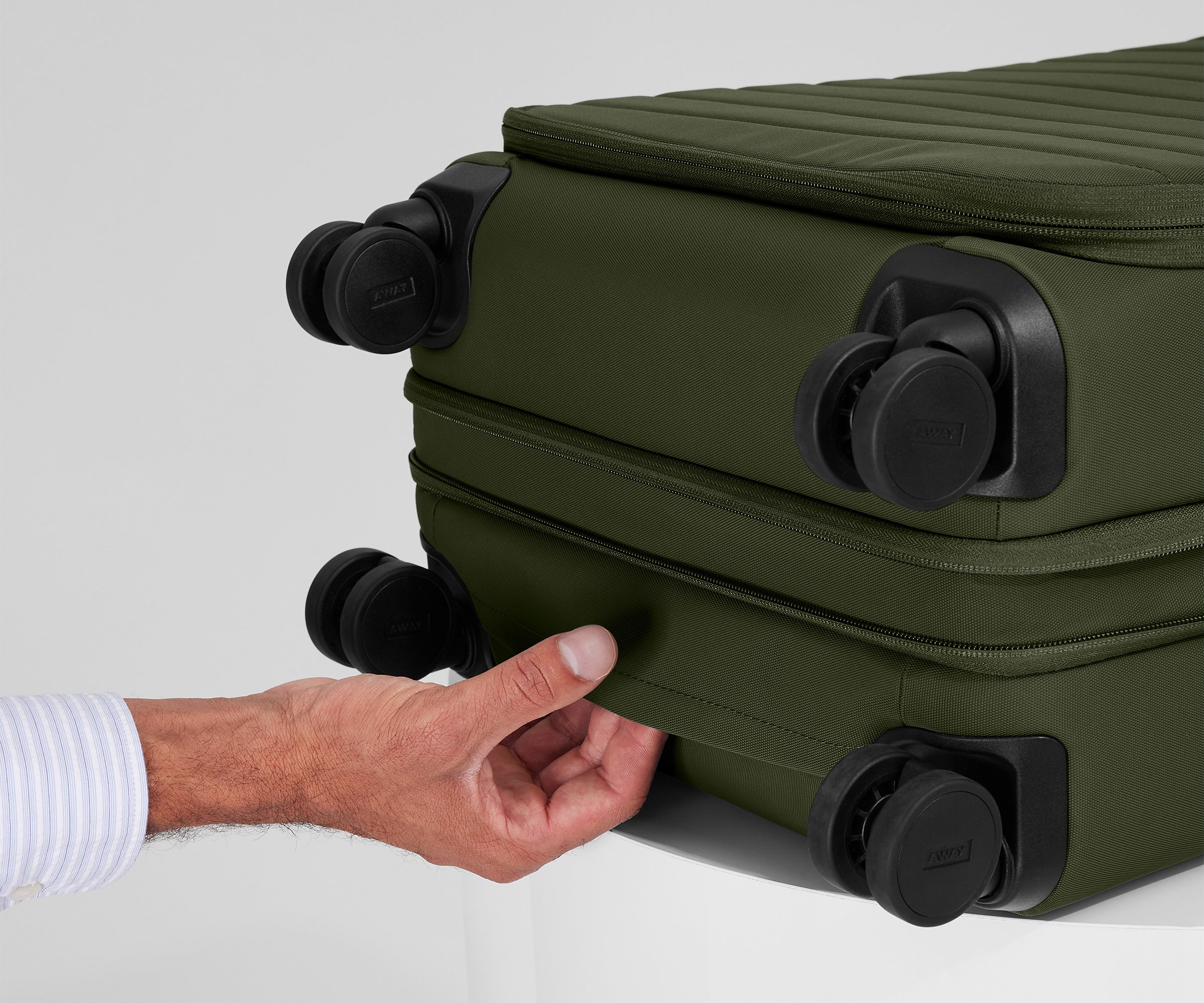 Olive Green Softside Bigger Carry On Luggage - Perfect for Air Travel, Weekend Getaways & Business Trips