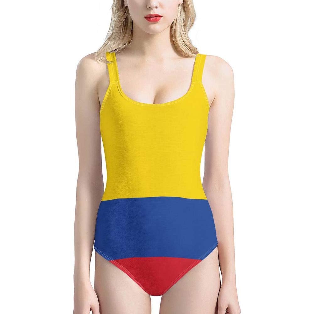 Colombia Flag One Piece Swimsuit for Women - UV Protection Bathing Suit & Swimwear - Perfect for Beach, Pool, and Summer Vacations