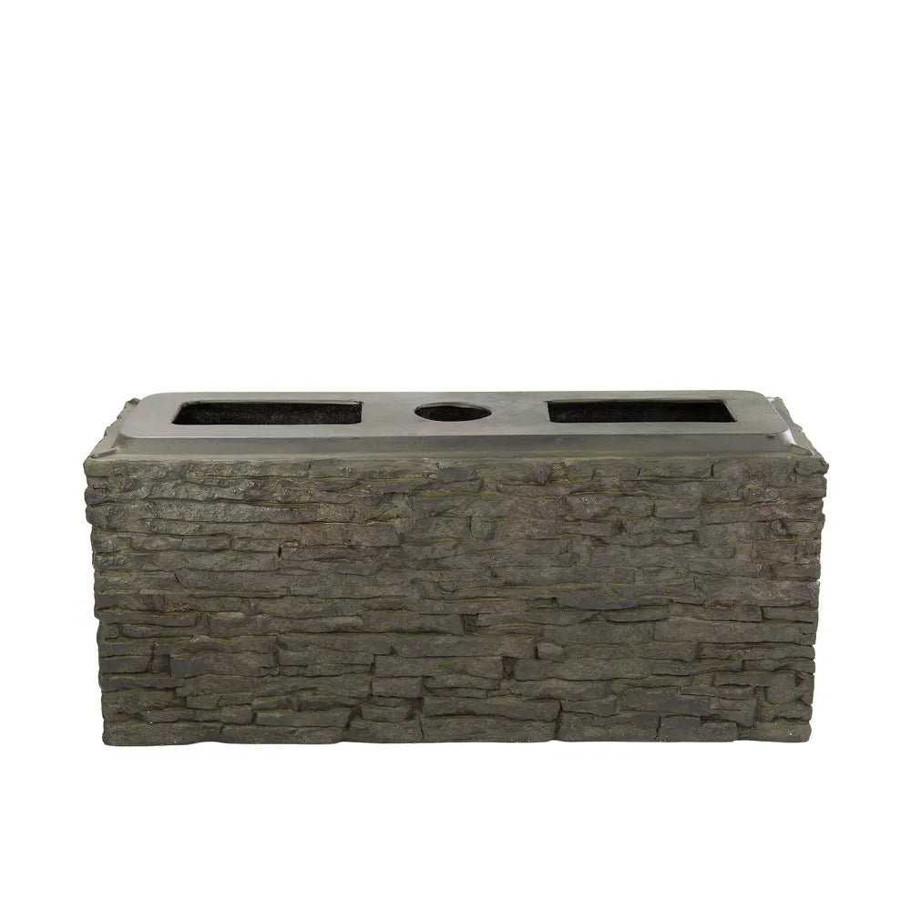 Small Straight Stacked Slate Wall Base - 33cm | Decorative Home Wall Molding for Living Room, Bedroom & Office Interior Design