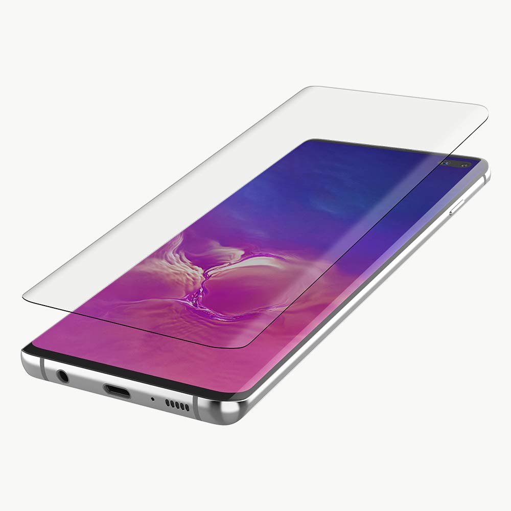 Belkin ScreenForce Invisiglass Curve Screen Protector for Samsung Galaxy S10+ - Ultra Clear Tempered Glass with Anti-Scratch & Bubble-Free Installation - Perfect for Work, Travel & Everyday Protection