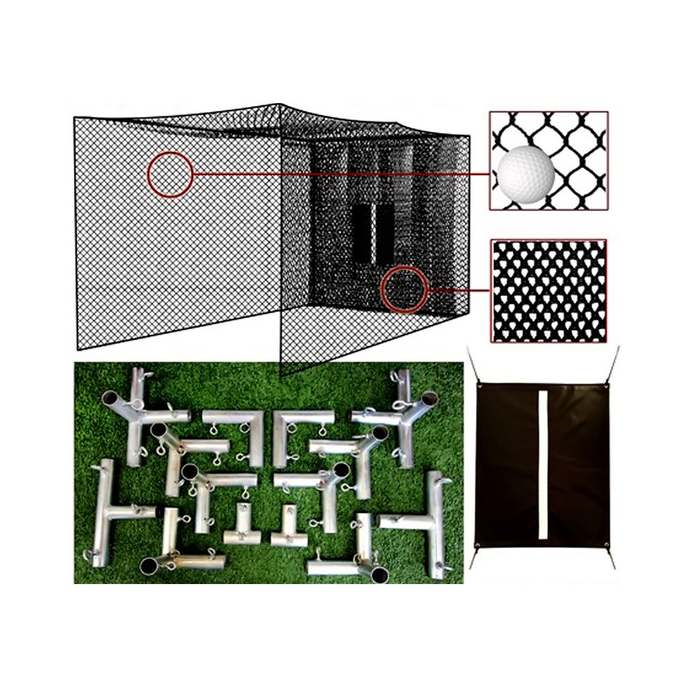 Cimarron Sports 20x10x10 Masters Golf Practice Net with Frame Kit - Perfect for Backyard, Driving Range & Training Sessions