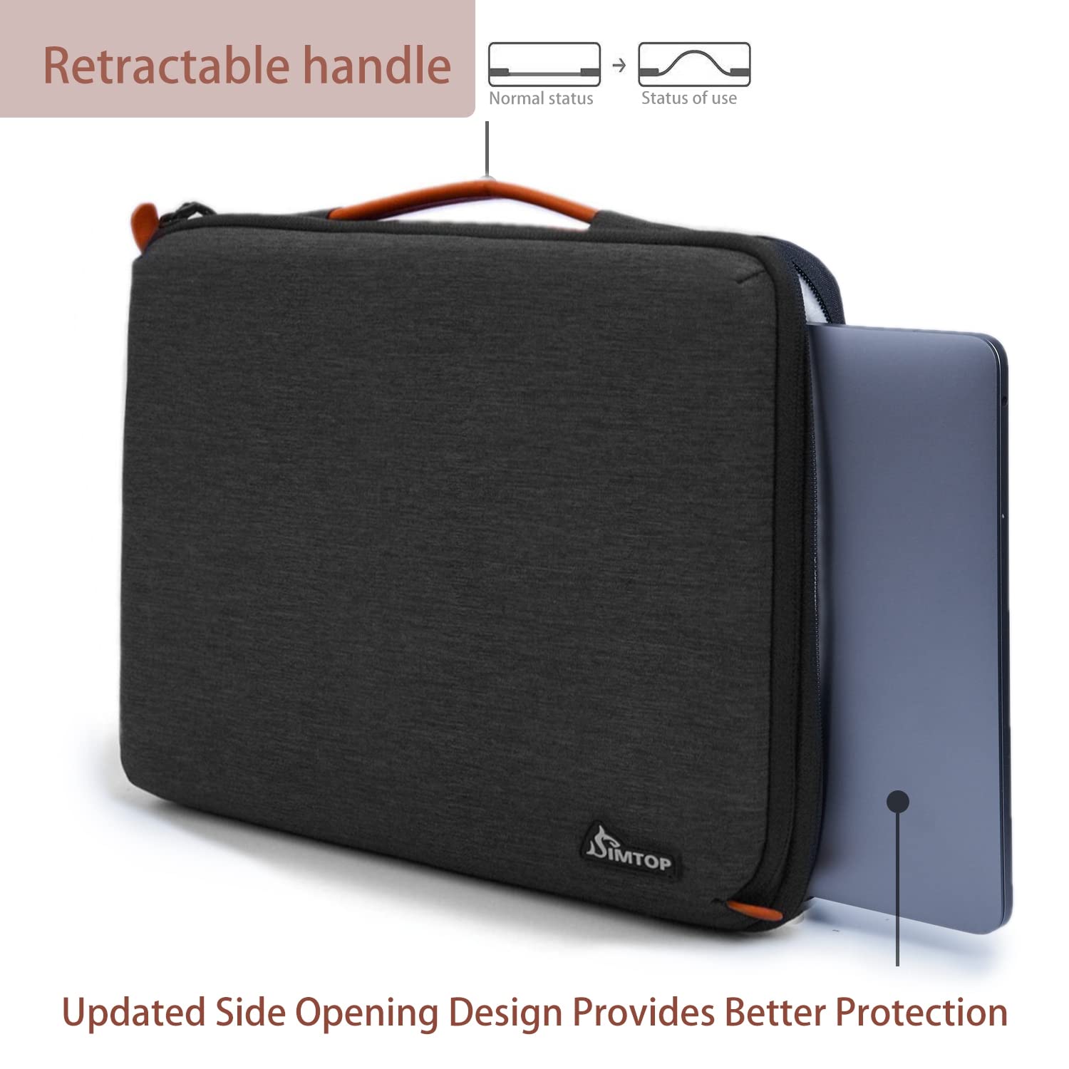 13 Inch Laptop Sleeve Case for MacBook Pro & Air - Water Resistant YKK Zipper Bag with Premium Polyester Fabric - Perfect for Work, Travel & School Protection