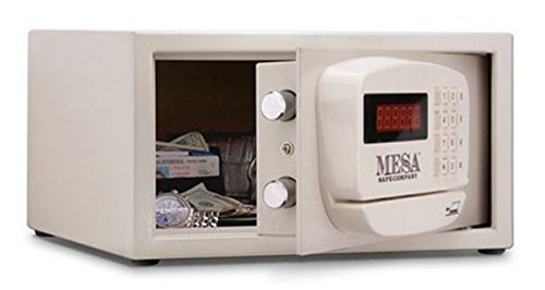 MH101E-WHT-KA White Electronic Hotel Safe with Digital Keypad - Perfect for Hotels, Motels, Vacation Rentals & Home Security