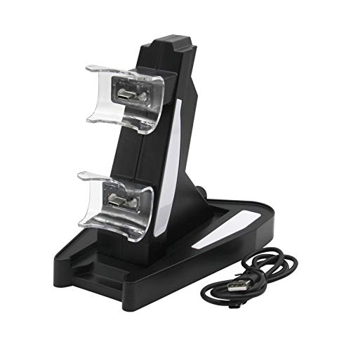 Gamedealer PS5 Wireless Controller Dual Charging Station with LED Battery Indicator - Fast Charger Dock for Playstation 5 Controllers - Perfect for Gaming Setup & Multiplayer Sessions (Shipped from Germany)