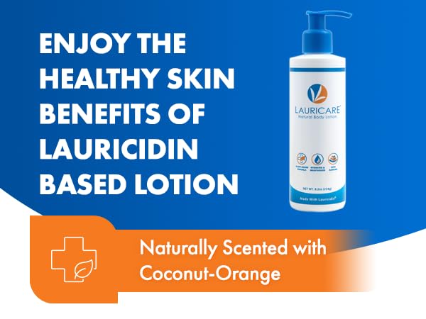 Natural Body Lotion with Lauricidin for Dry Skin Relief | Hydrating Moisturizer for Sensitive Skin | Perfect for Daily Use & Winter Care