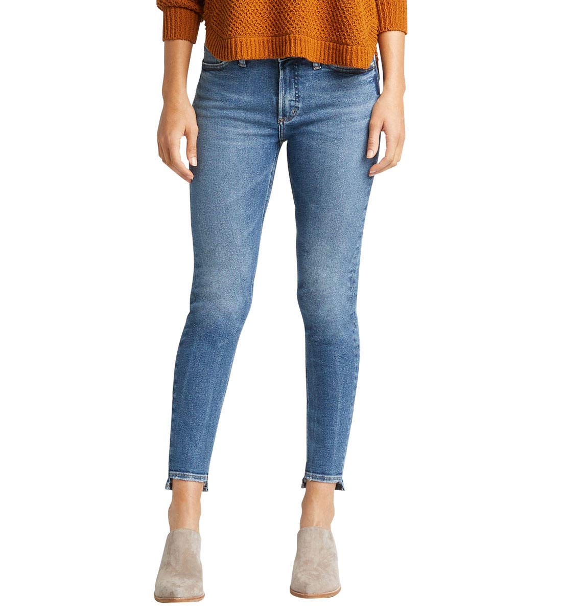Silver Jeans Co. Women's Most Wanted Mid Rise Skinny Jeans - Stretch Denim Pants for Everyday Comfort | Perfect for Work, Casual Outings & Date Nights