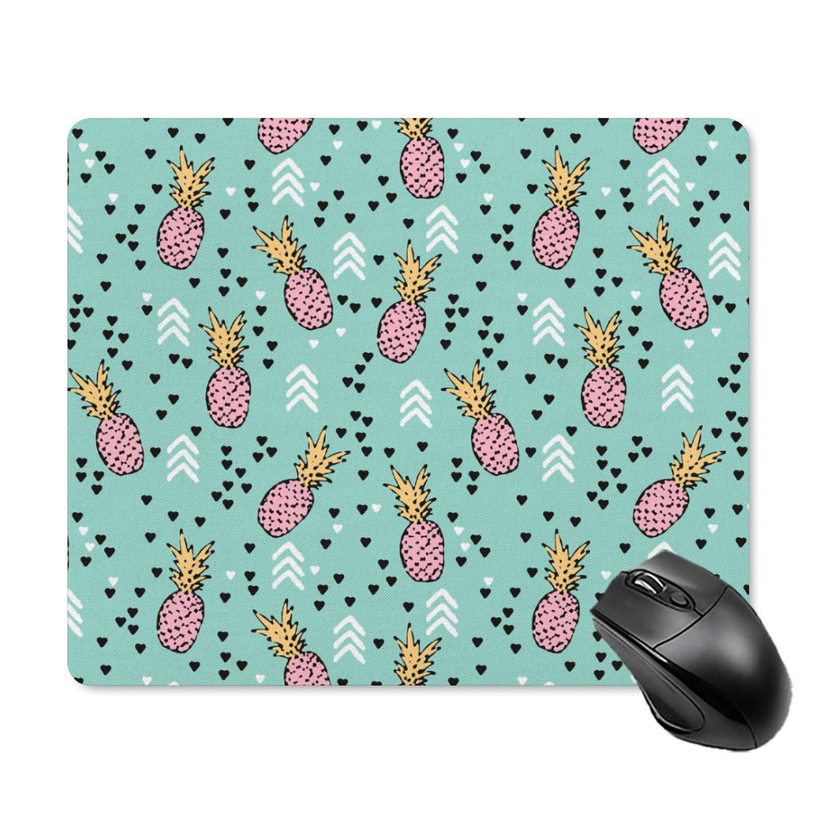 Hawaiian Tropical Pineapple Mouse Pad - Non-Slip Waterproof Gaming Mouse Mat, Durable & Fashionable for Home & Office Use (18x22cm) - Perfect for PC, Laptop, Workstation & Gaming Setup