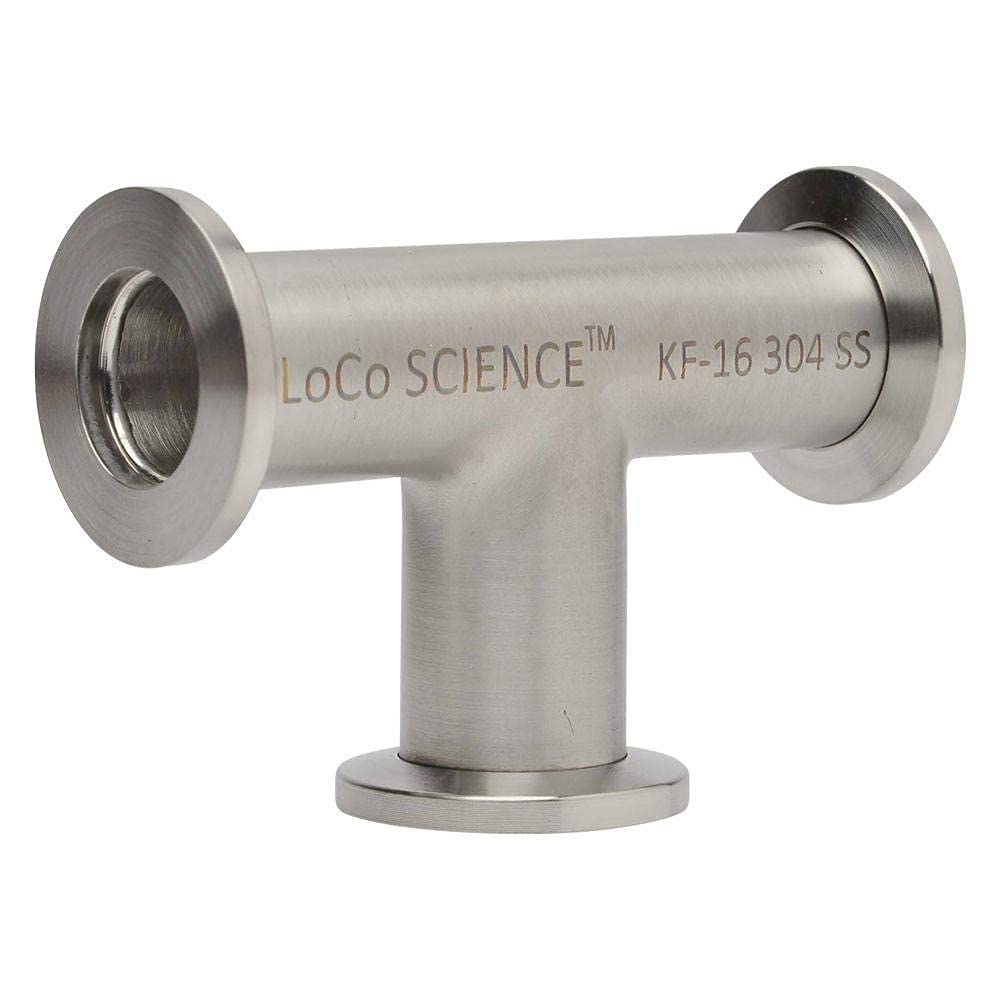 Stainless Steel KF-16 Vacuum Pipe Tee Adapter - High-Quality Vacuum Fitting for Laboratory, HVAC & Industrial Applications