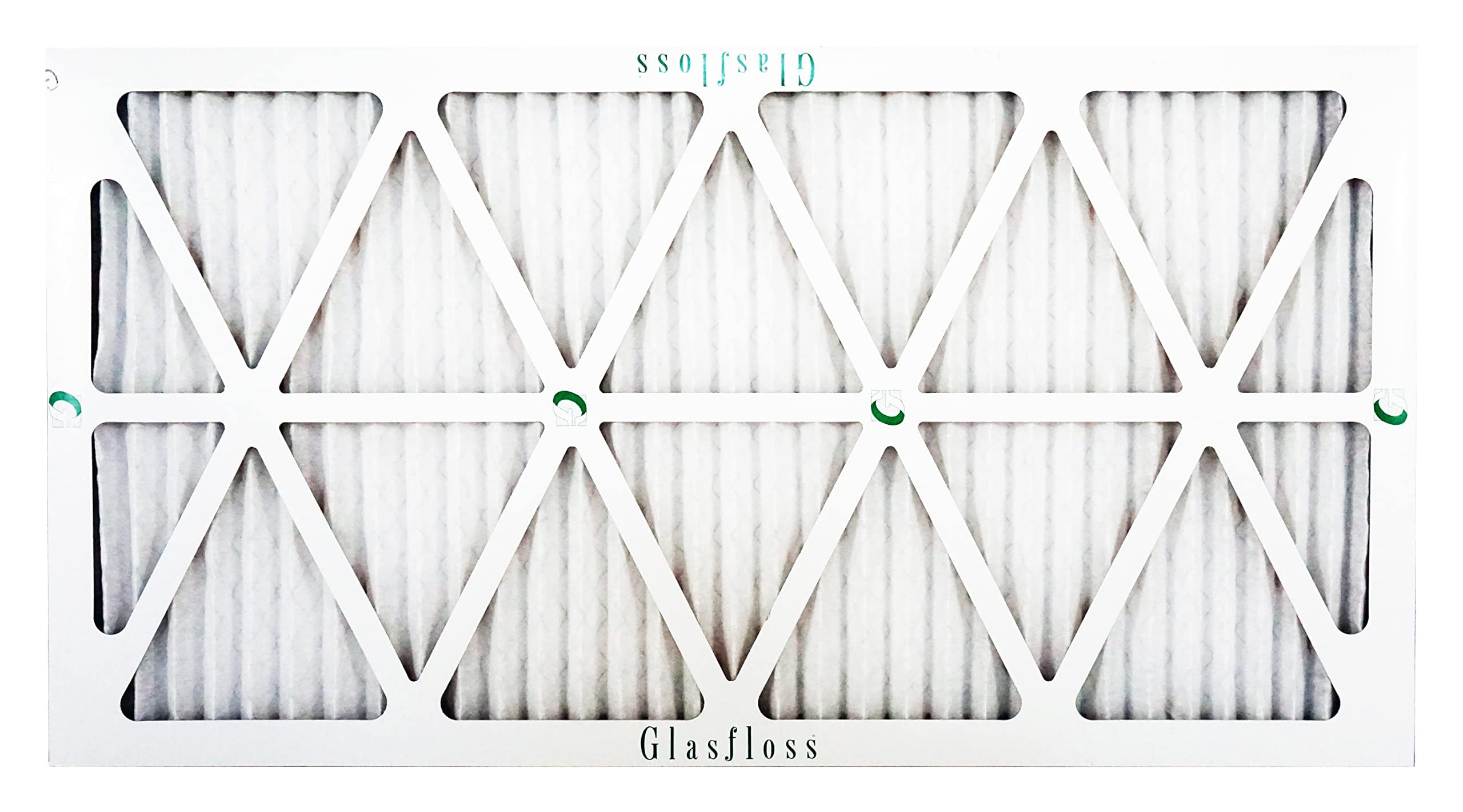 Glasfloss 16x30x2 MERV 10 Pleated Air Filter - Pack of 12 - High Efficiency Furnace & AC Filters - Made in USA (15.5x29.5x1.75) - Ideal for Home, Office & HVAC Systems