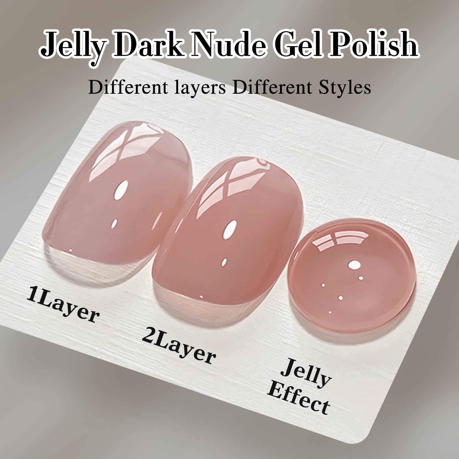 Double Rhythm 0.50 OZ Gel Nail Polish - 15ML Soak Off UV/LED Polish in Dark Nude (B-A1493) - Pastel, Light & Deep Colors for Professional Salon Quality Manicures at Home | Perfect for Women's Nail Art, DIY Designs & Special Occasions