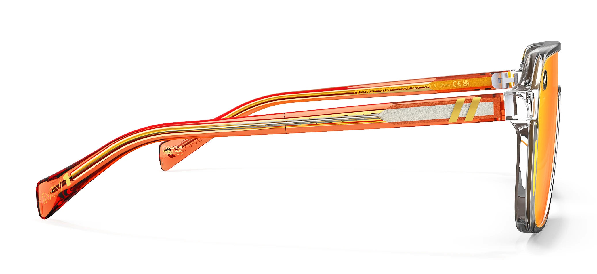 Stylish Orange Circuit Sunglasses for Men & Women - UV Protection, Polarized, Lightweight - Perfect for Driving, Running, and Outdoor Activities
