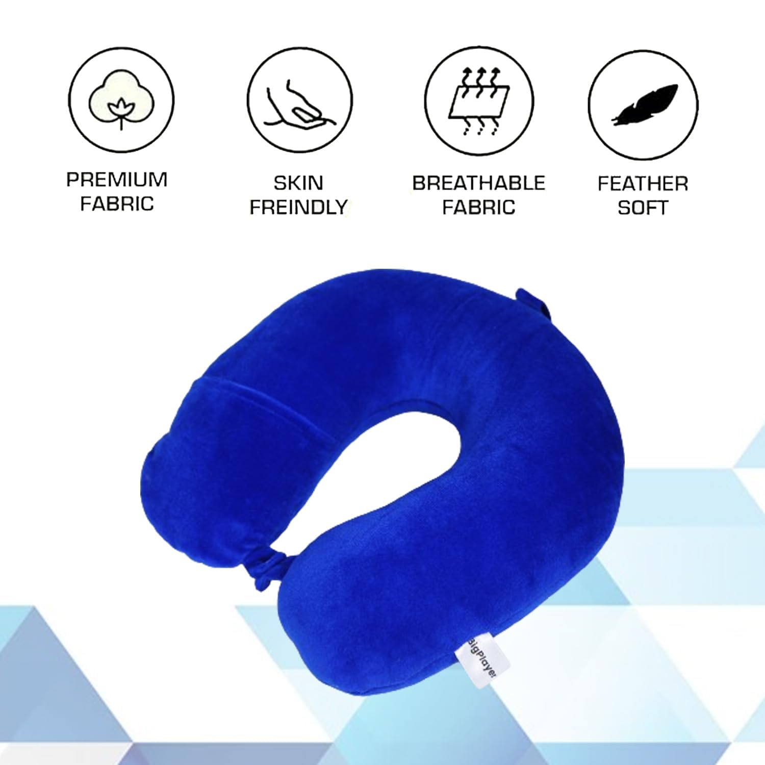 Ashtron Memory Foam Neck Pillow for Travel - Ergonomic Support for Neck Pain Relief, Comfortable Sleeping on Airplane, Car, Office & Home Use - Pack of 2 (Grey) - Perfect Travel Accessories for Men & Women