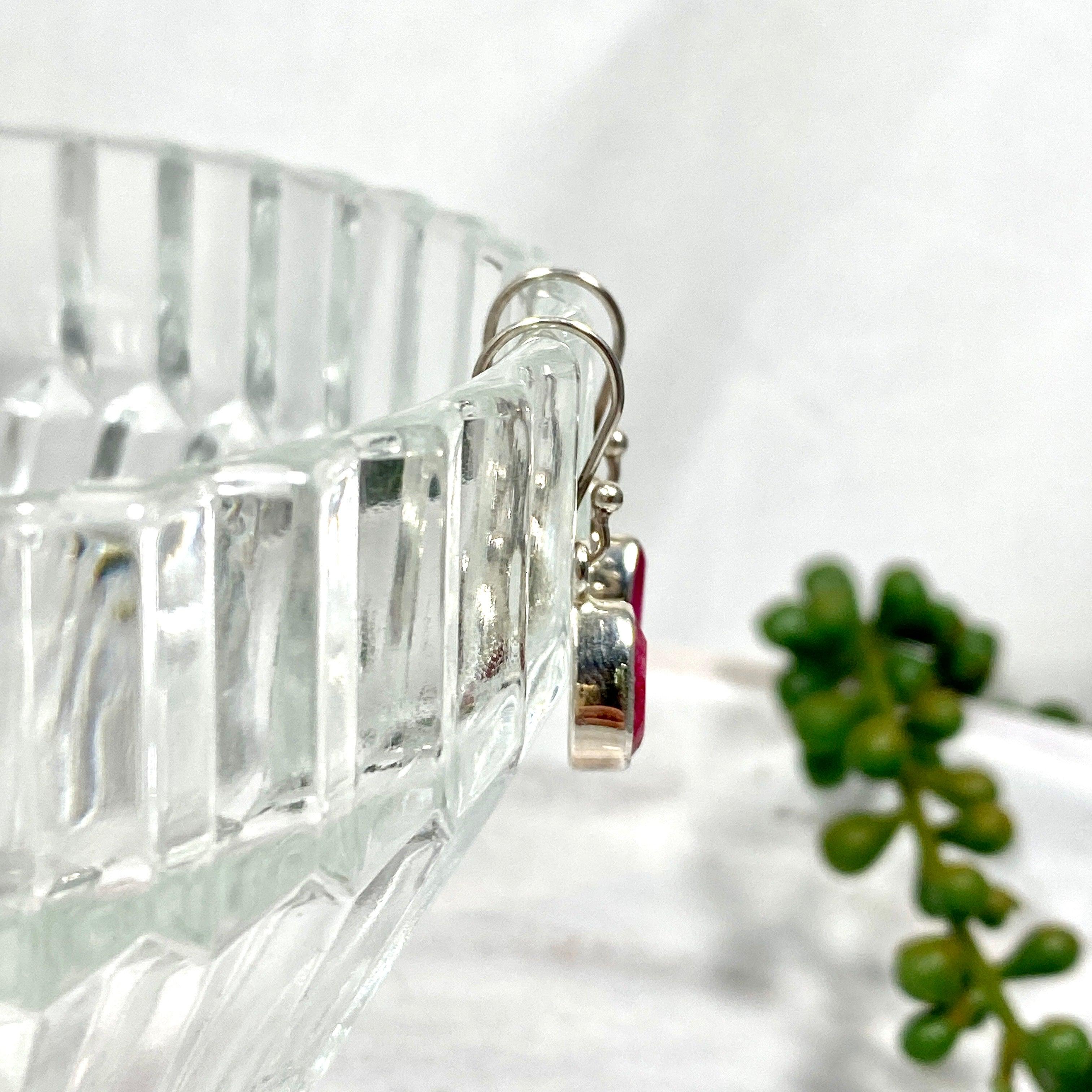 Ruby Petite Teardrop Faceted Earrings R2363 RBD - Elegant Dangling Jewelry for Women, Perfect for Weddings, Parties & Special Occasions
