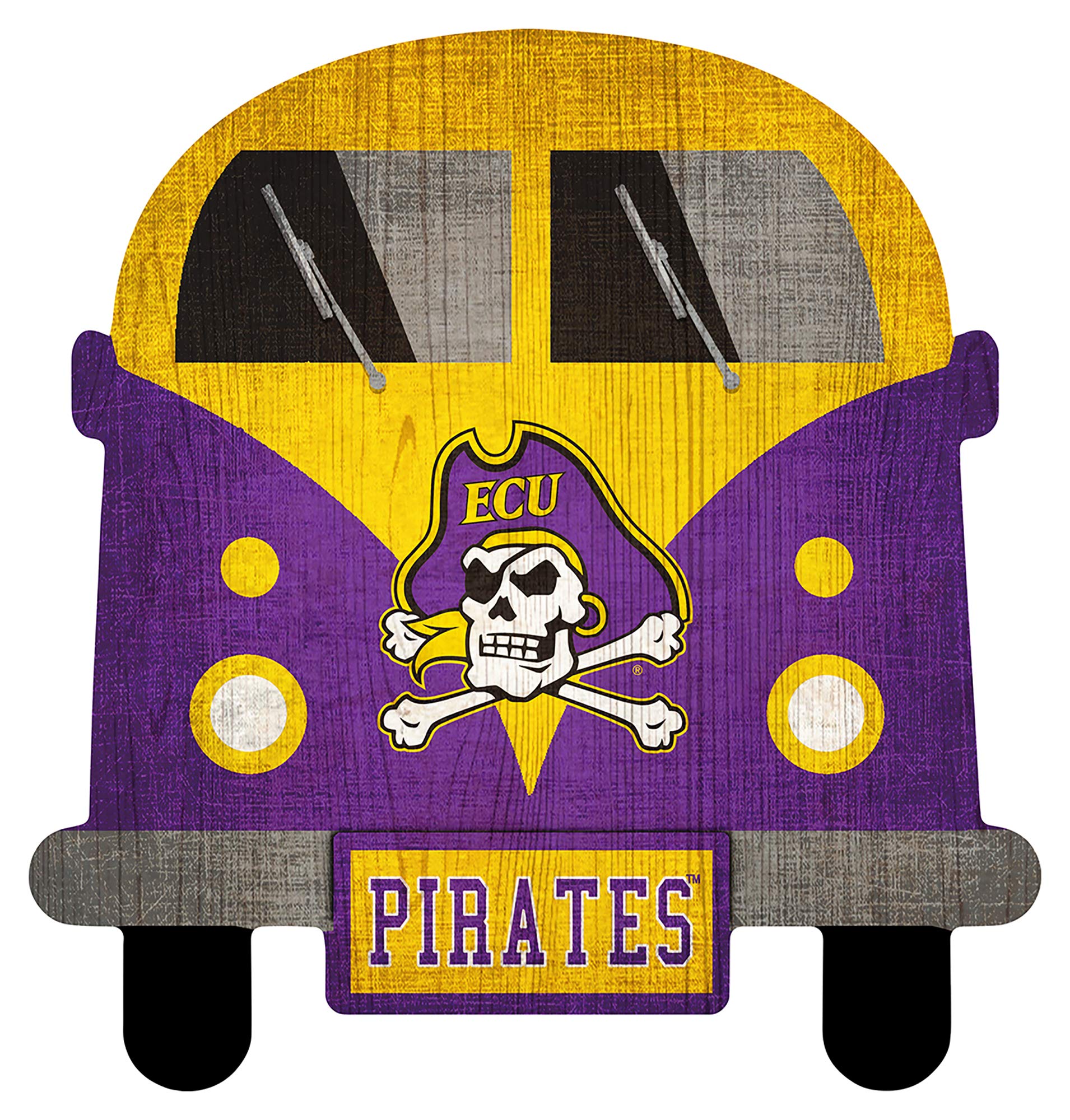 Fan Creations NCAA 12 Inch Team Bus Sign - Officially Licensed College Sports Decor for Tailgating, Game Day Parties & Fan Cave Decorations
