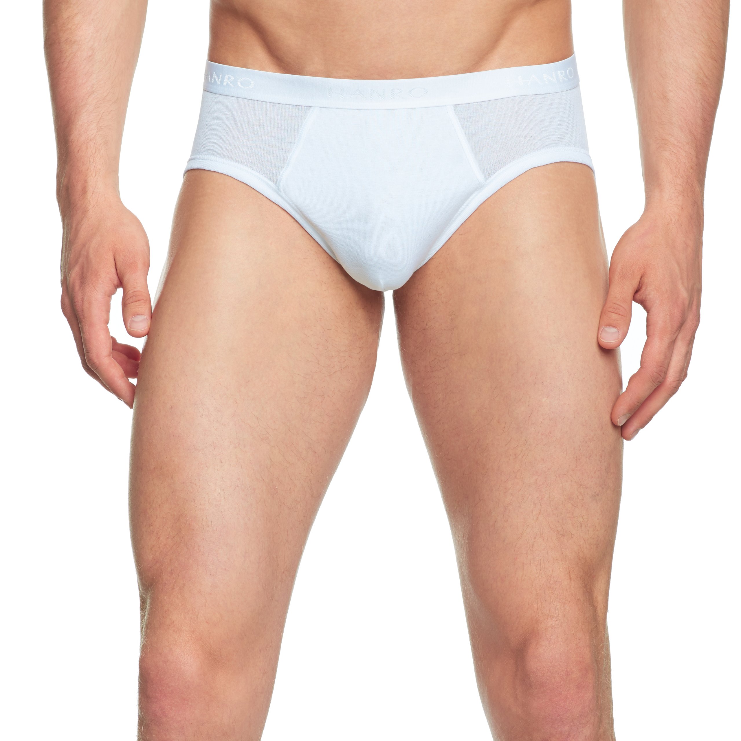 HANRO Men's Cotton Pure High-Leg Brief Underwear 73633 - Soft Breathable Comfort for Everyday Wear & Athletic Activities