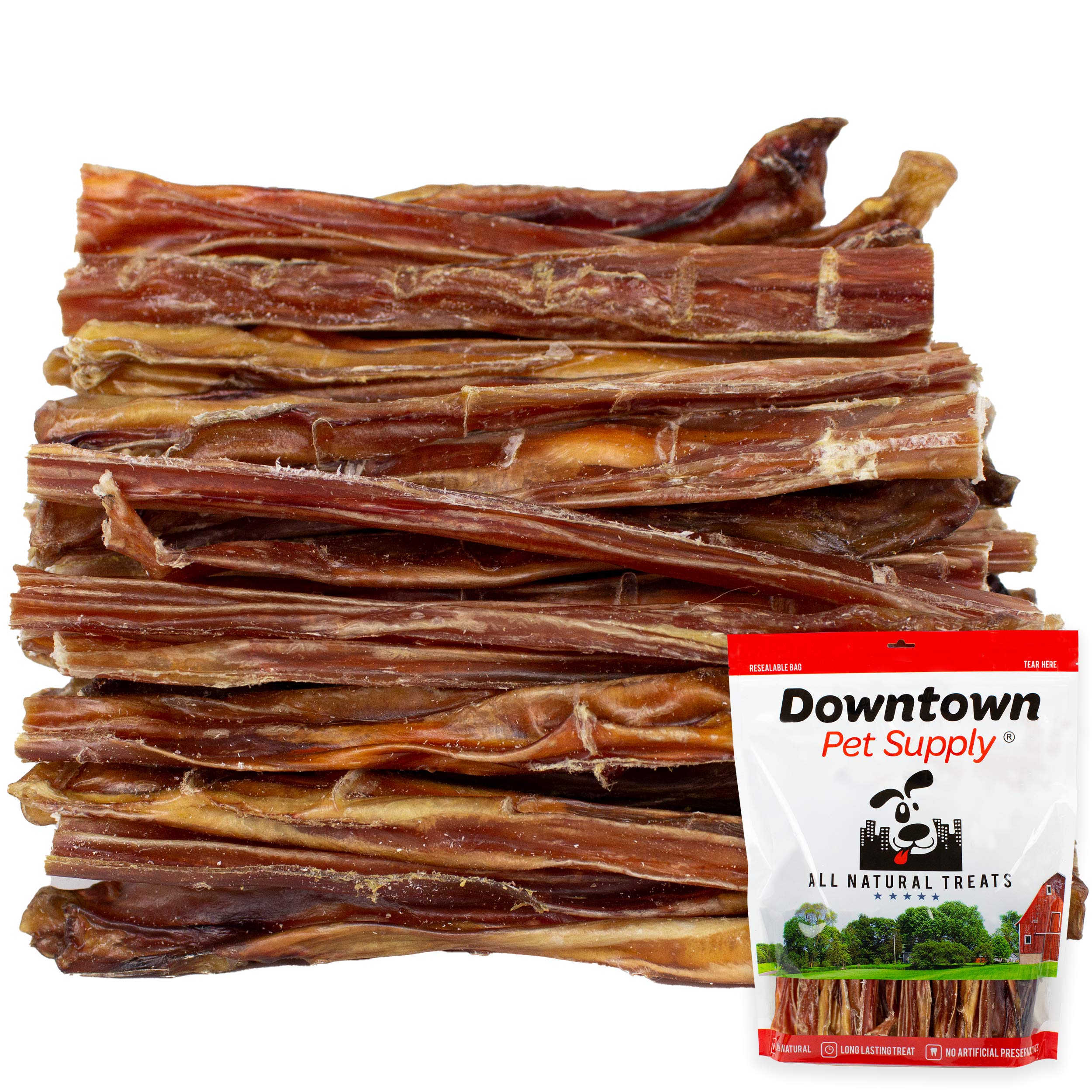 Downtown Pet Supply - Natural Beef Junior Bully Sticks for Small Dogs & Puppies - Thin 6 & 12 Inch Dental Chews - Rawhide-Free, High Protein Dog Treats with Vitamins & Minerals - Perfect for Teething Puppies & Small Breed Oral Care