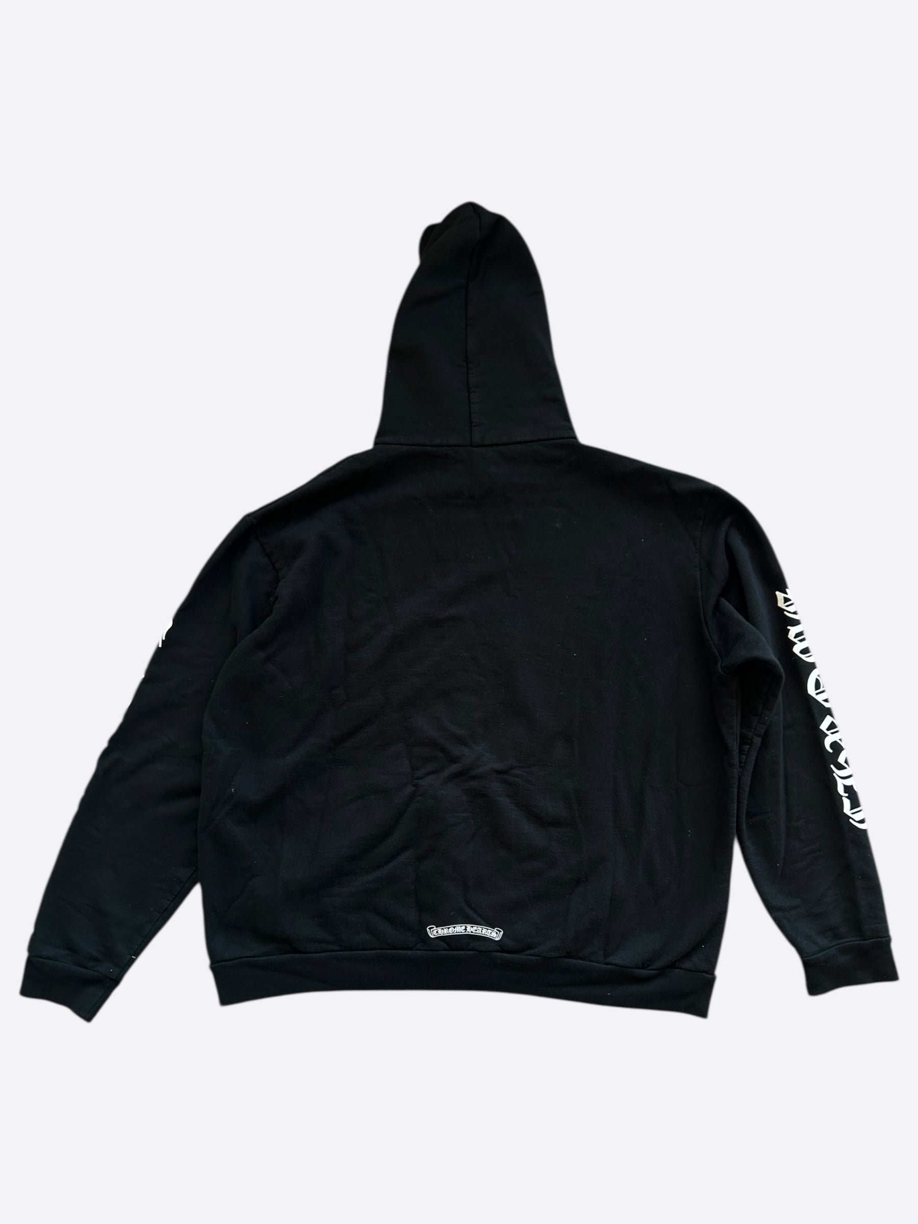 Chrome Hearts Black & White 1988 Script Logo Hoodie - Vintage Streetwear for Men & Women - Perfect for Casual Outfits & Urban Fashion