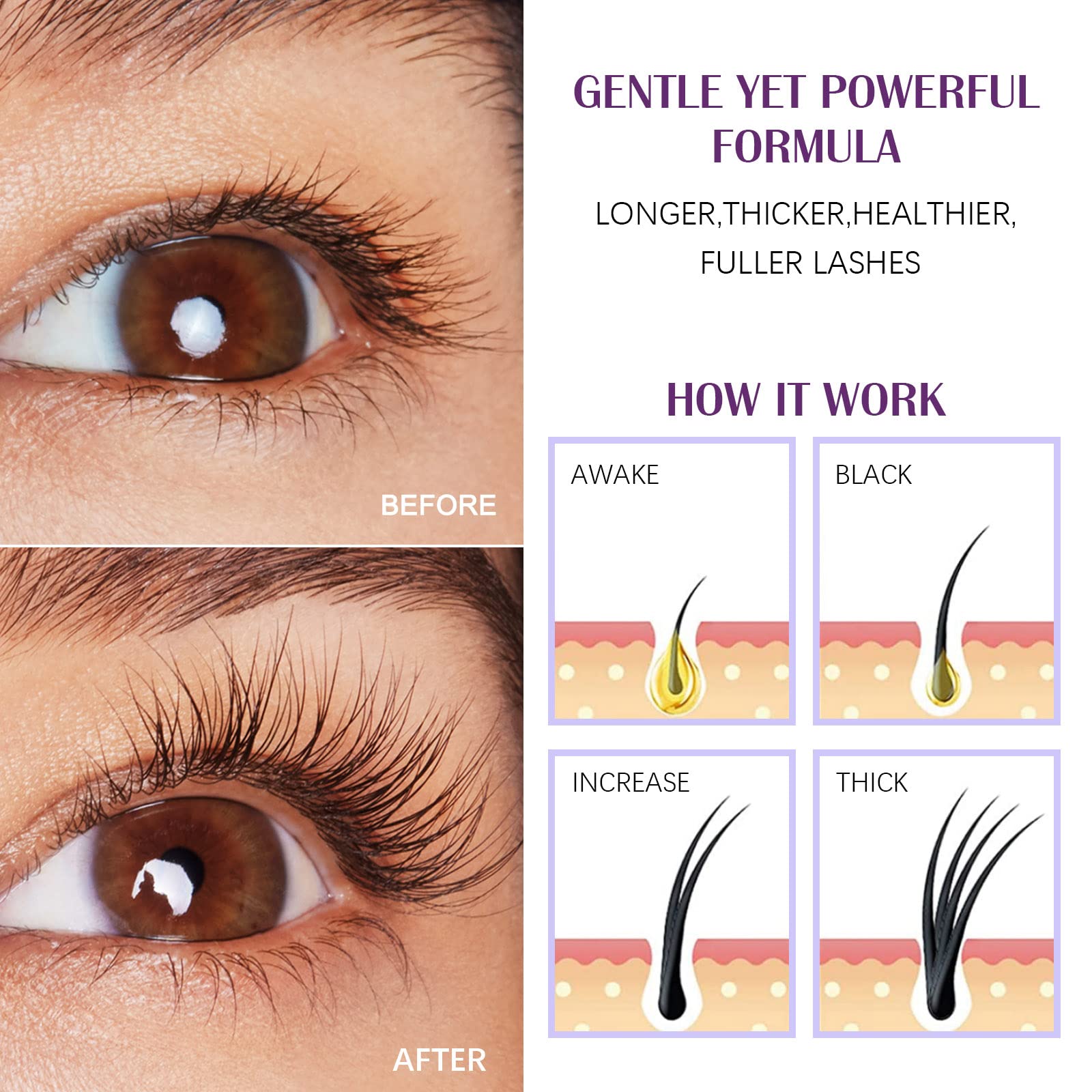 PERMANIA Eyelash Growth Serum - Natural & Cruelty-Free Lash Enhancer for Longer, Thicker Lashes | Hydrating & Conditioning Formula (2ML) | Perfect for Daily Use & Special Occasions
