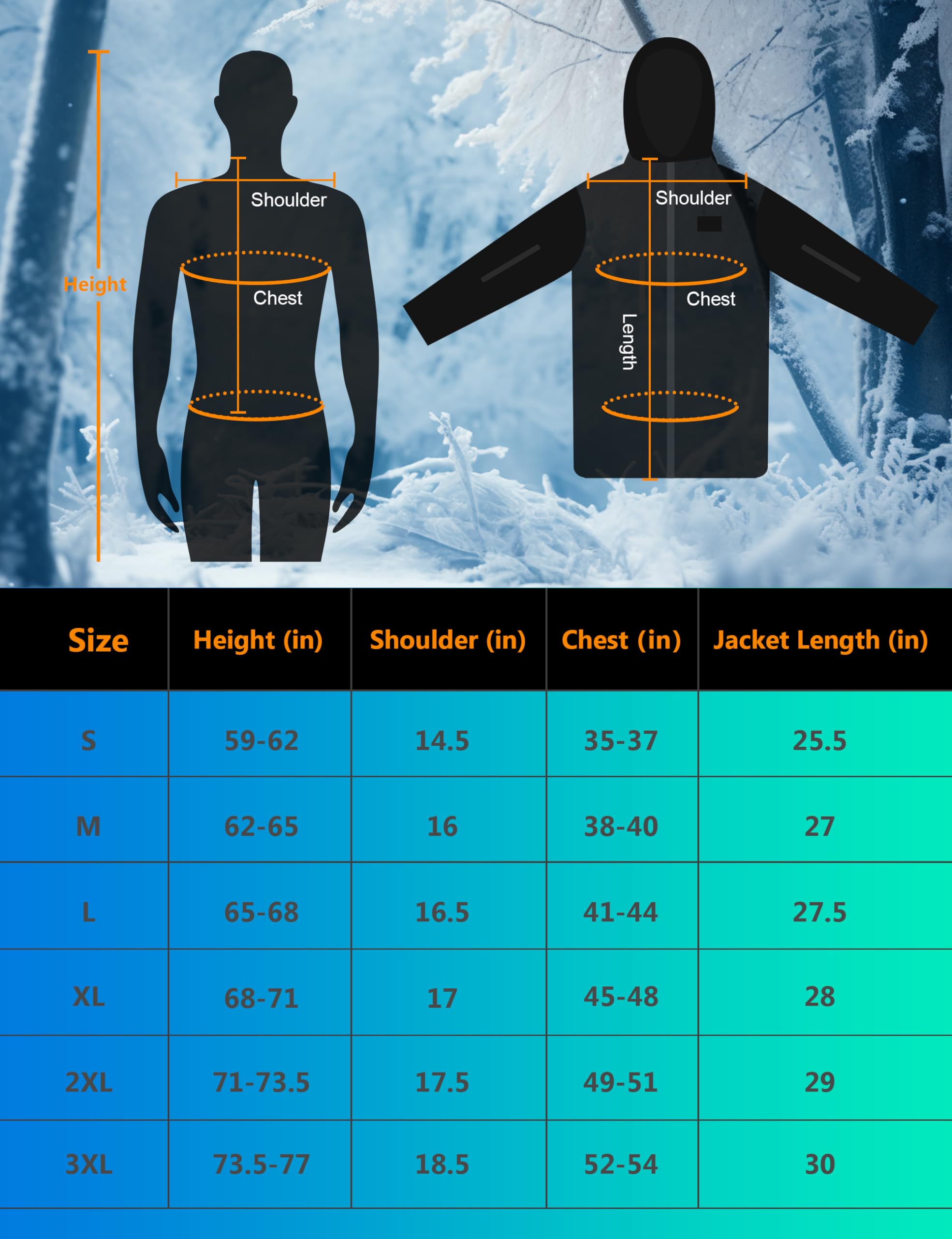 Rechargeable Heated Jacket with 10000mAh Battery - Warm Winter Coat for Men & Women - Perfect for Outdoor Activities, Camping, and Cold Weather Commutes