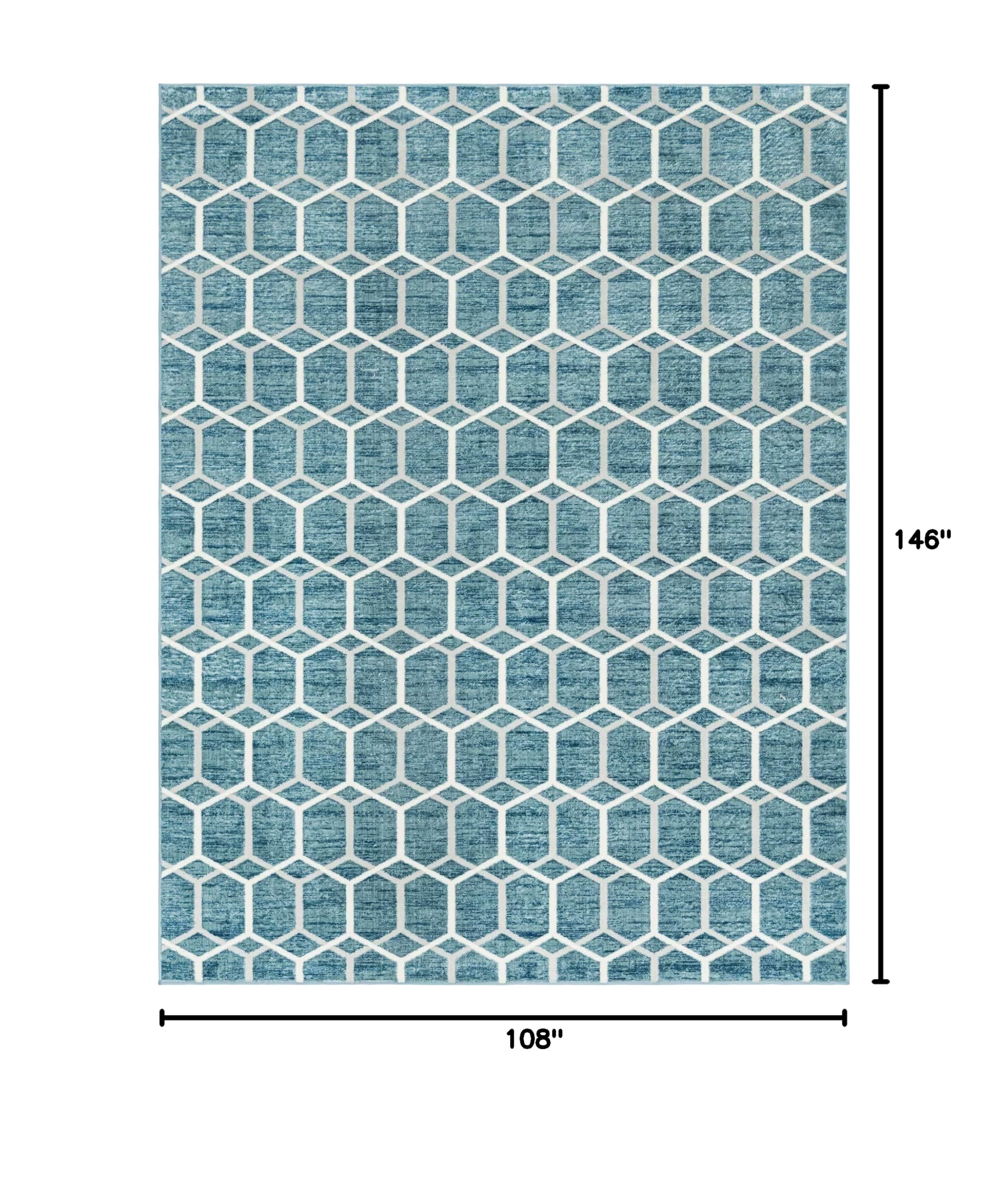 Unique Loom Matrix Trellis Collection Area Rug - 9'x12'2
