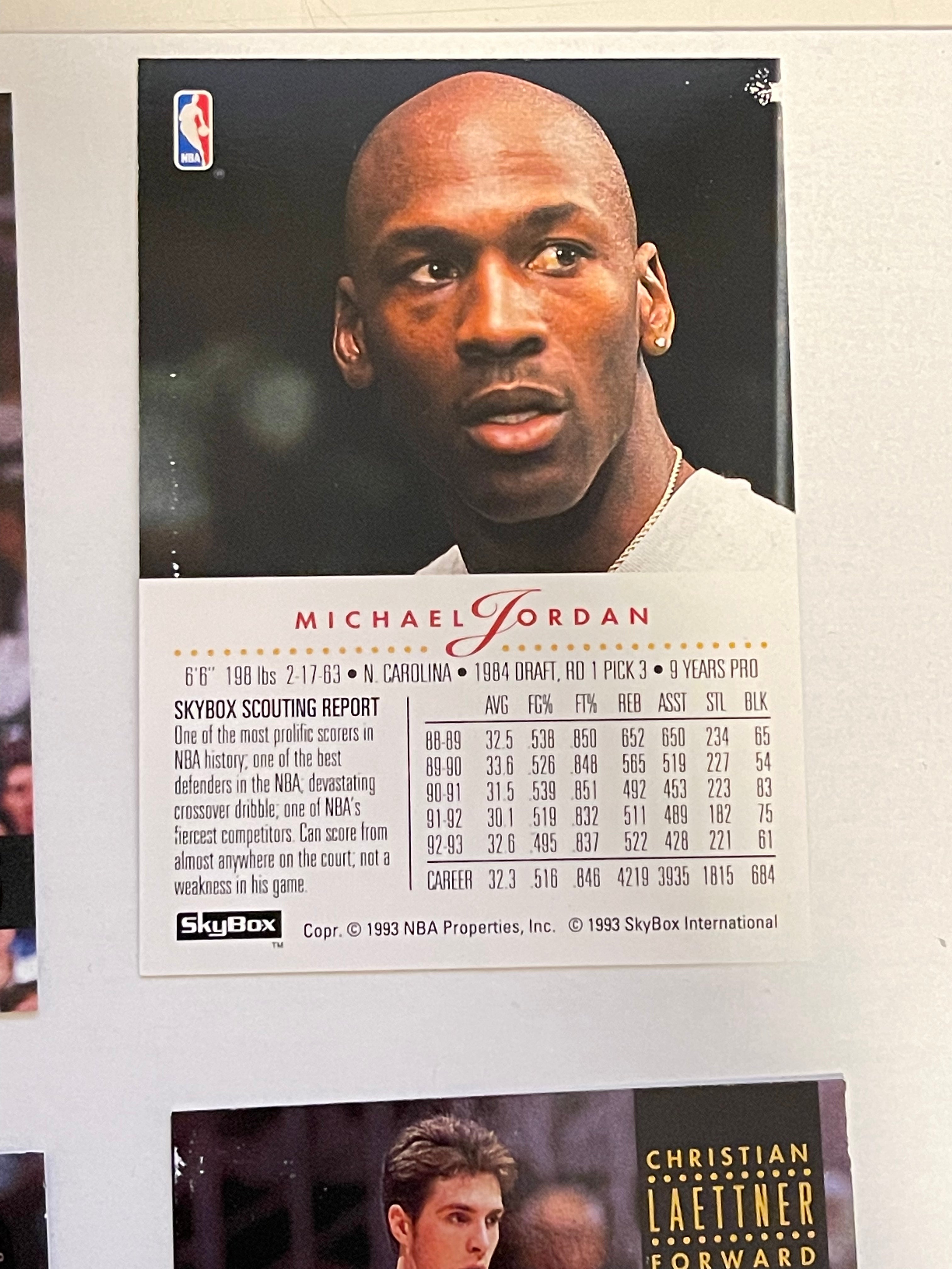 1993 Michael Jordan & Shaquille O'Neal Skybox Premium Basketball Trading Cards Set - Collectible NBA Memorabilia for Sports Fans & Card Investors (Perfect for Display, Gifting, and Investment)