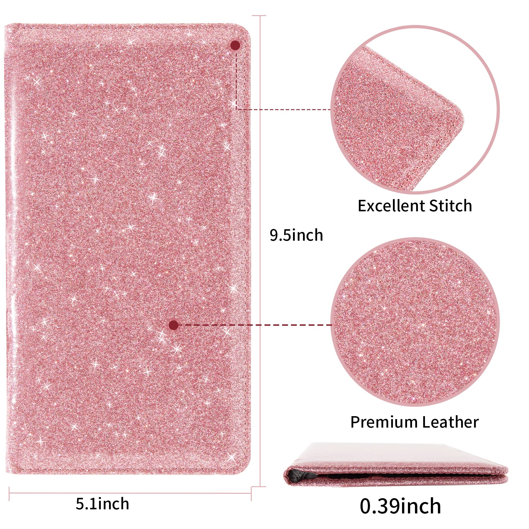 Car Registration and Insurance Holder - Pink Bling Card Organizer for Women & Men | Perfect for Glove Box, Wallet, or Purse - Keep Documents Safe & Stylish