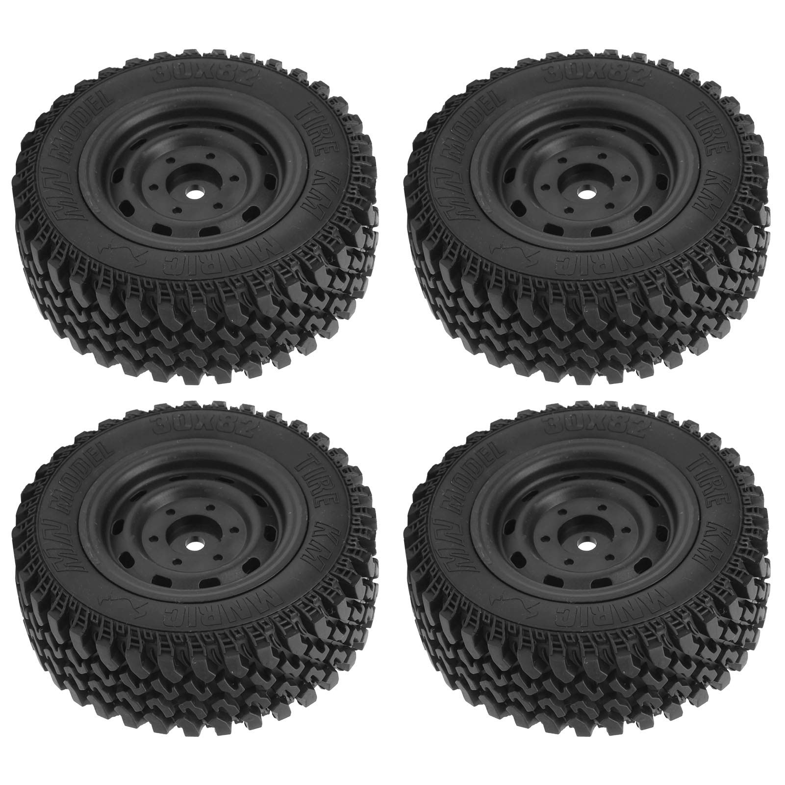 4PCS High-Grip RC Car Tires - Easy Install Replacement Tires for MN86 RC Model | Durable Off-Road & Racing Performance Tires for Hobby Grade Remote Control Vehicles