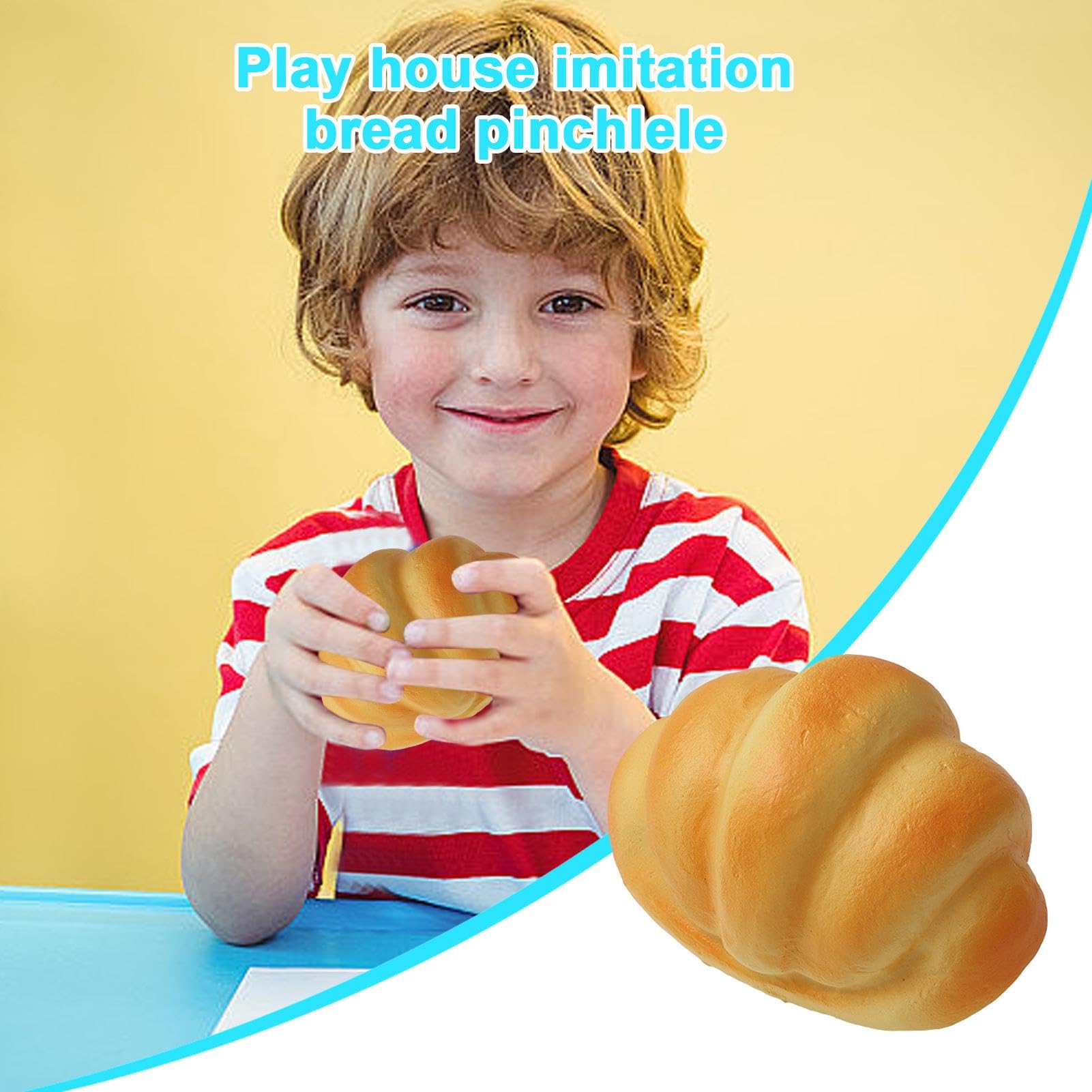 Soft Realistic Bread Squeeze Toy - Stress Relief & Anxiety Relief for Kids & Adults - Fun Artificial Bread Stress Ball for Office, Home, School & Travel Use
