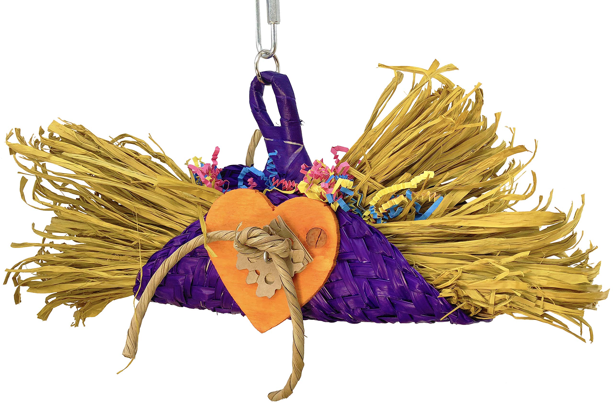 Bonka Bird Toys 950 - Foraging & Shredding Parrot Toy for Macaws, Cockatoos & Large Birds | Interactive Bird Enrichment Activity for Mental Stimulation & Play