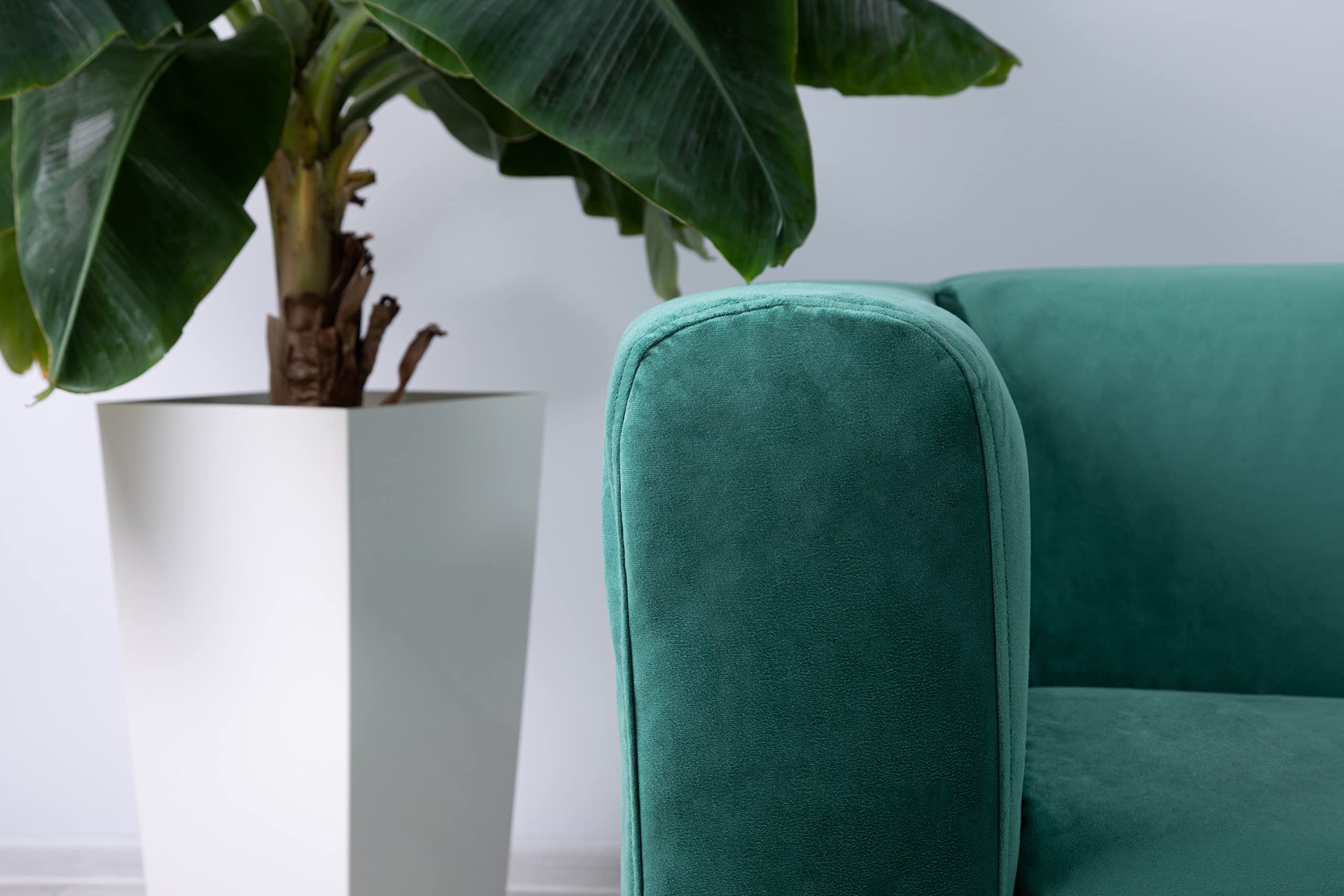 MASTERS OF COVERS Snug Fit Classic Velvet Sofa Slipcover for IKEA Klippan 2-Seater Loveseat - Green Velvet Replacement Cover | Perfect for Living Room, Bedroom & Home Decor