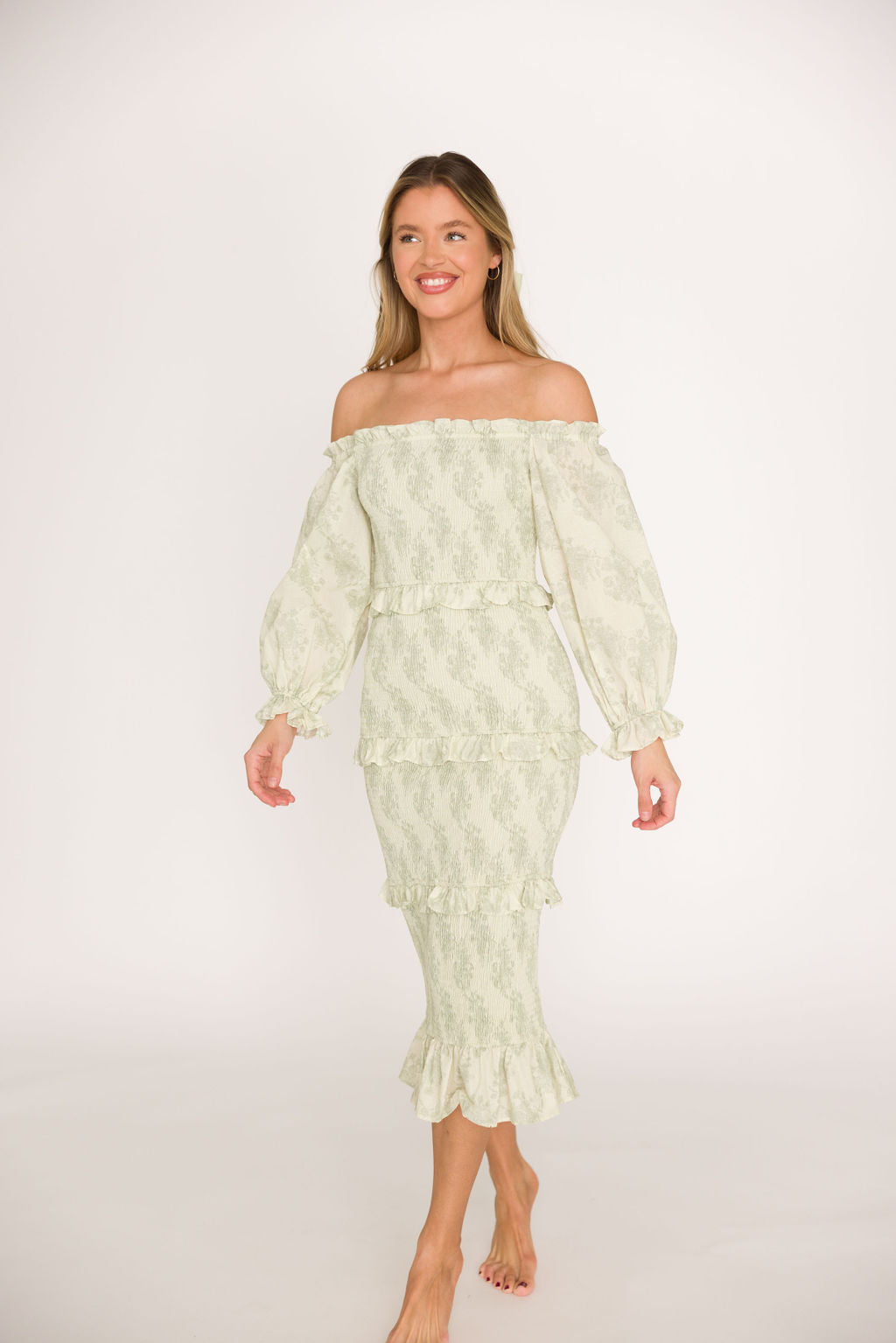 Chloe Midi Dress in Sage Green - Bump Friendly Maternity Dress for Pregnancy & Nursing | Perfect for Baby Showers, Date Nights & Special Occasions