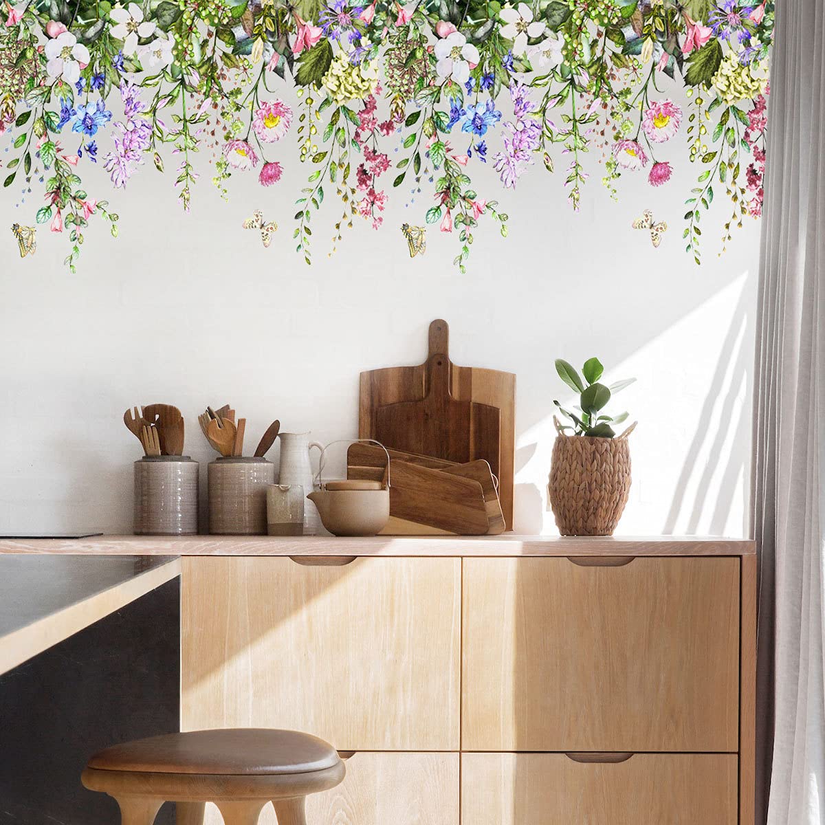 Dream Flower Wall Stickers - Creative Removable DIY Floral Decals for Living Room, Bedroom & TV Wall Decor | Perfect for Home, Wedding & Nursery Decorations