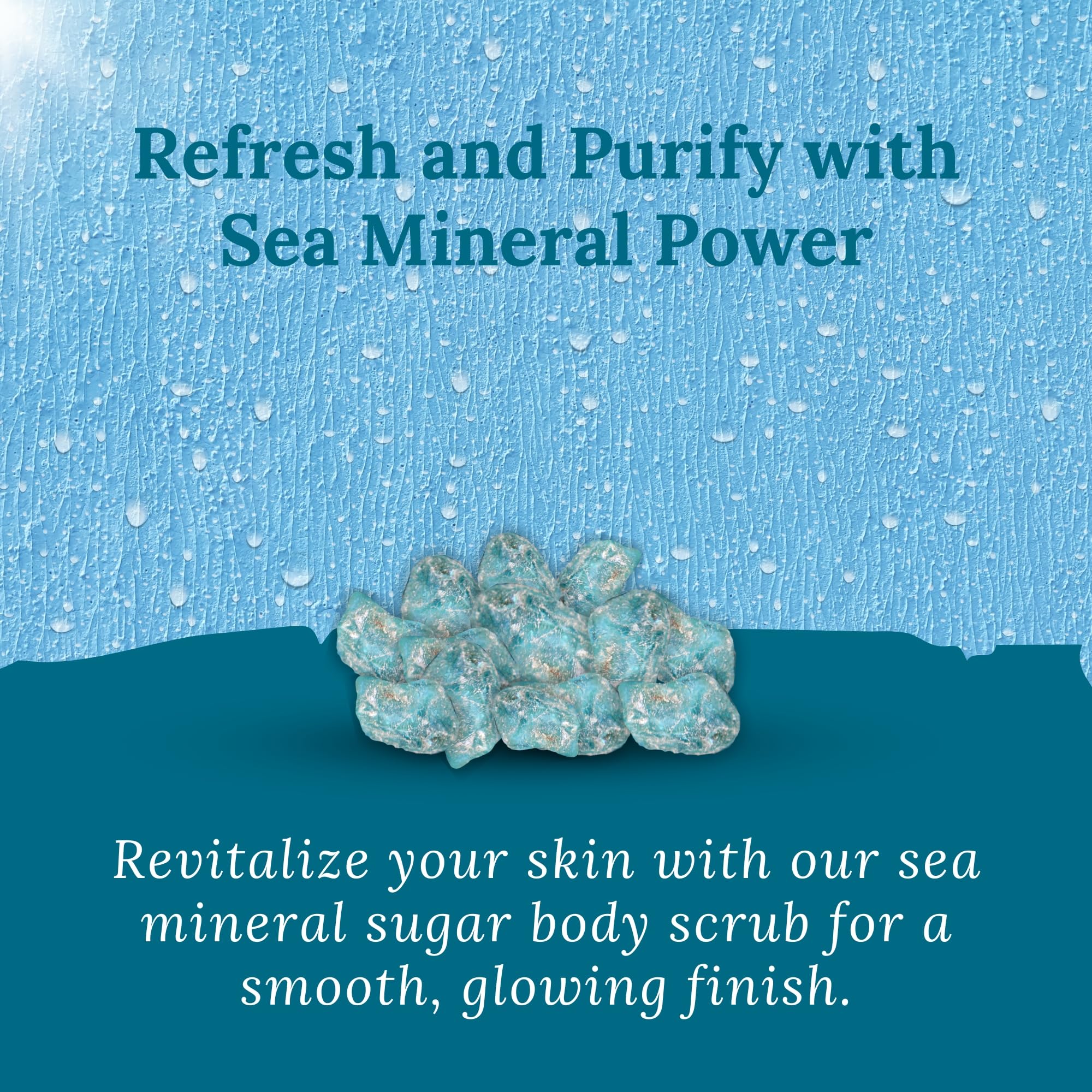 Alcohol-Free Sugar Body Scrub with Refreshing Scent | Gentle Exfoliating Skincare for Smooth Skin | 240ml (8.1 Fl Oz) Pack of 1 | Enriched with Sea Minerals | Perfect for Spa Days & At-Home Self-Care Routines
