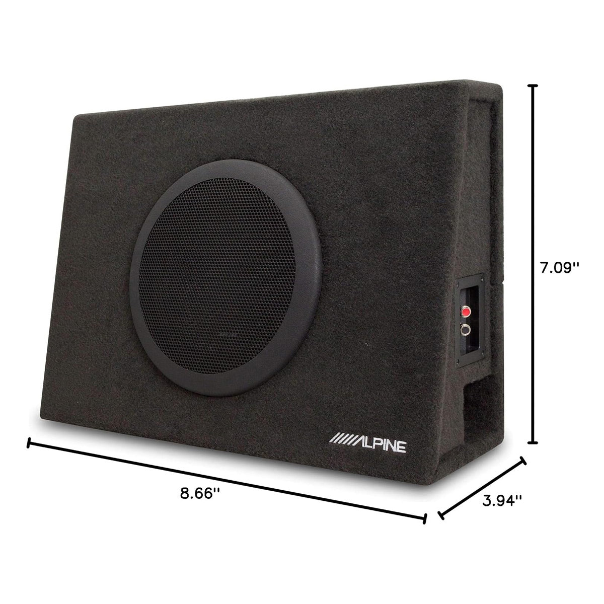 Alpine SBT S10V 10-Inch Loaded Truck Subwoofer Enclosure with Built-in SWT Subwoofer - Powerful Bass for Pickup Trucks & Off-Road Vehicles