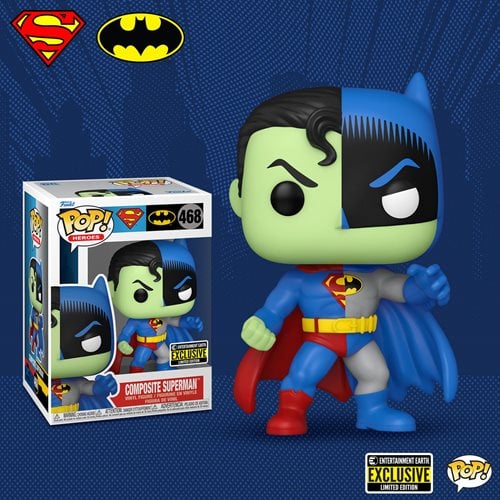 DC Comics Composite Superman Pop! Vinyl Figure - Entertainment Earth Exclusive #468 - Collectible Funko Pop for Superhero Fans & Comic Book Collectors - Perfect for Display, Gifts, and Home Decor